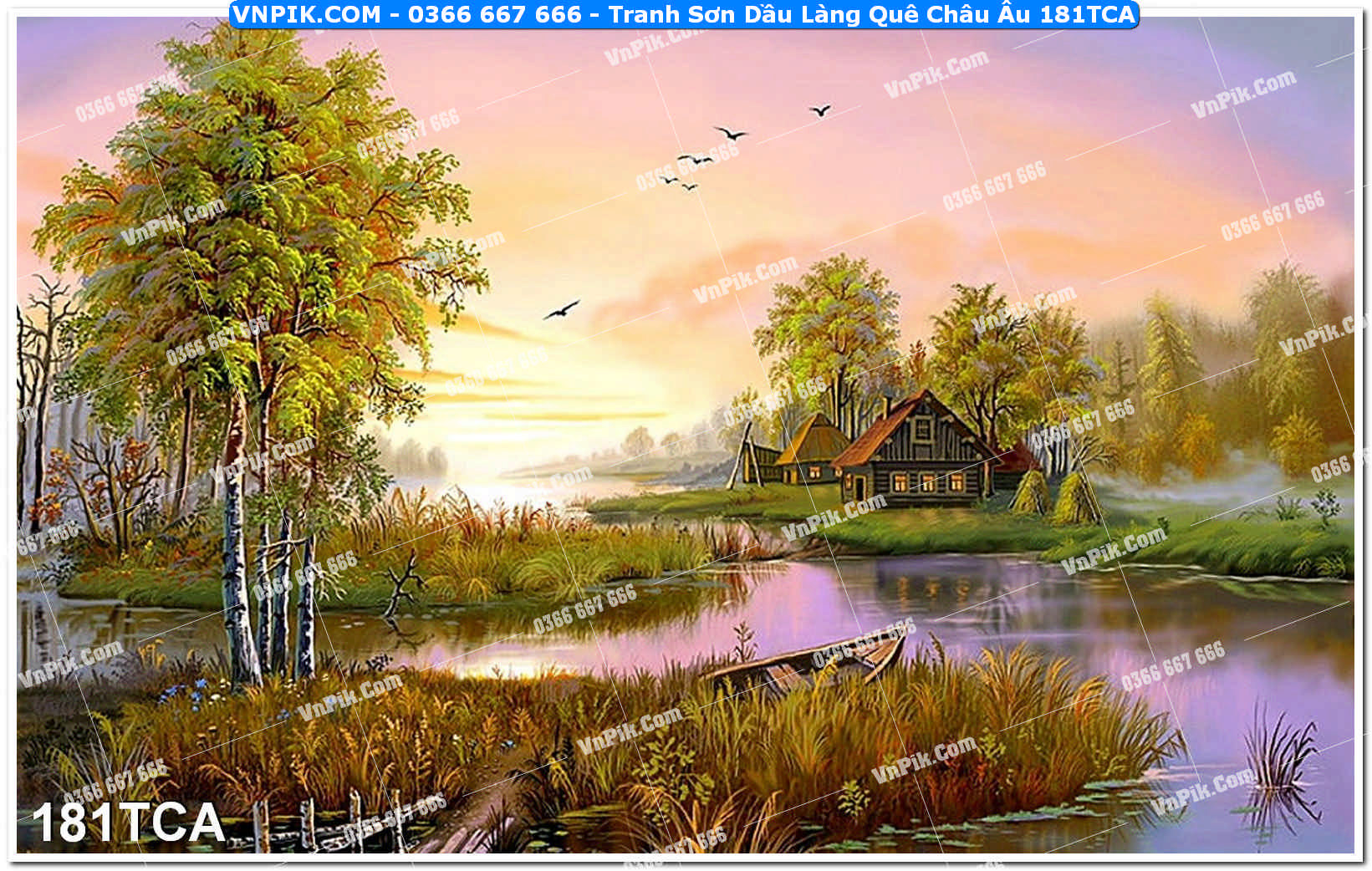 Tranh Sơn Dầu Làng Quê Châu Âu (181TCA)