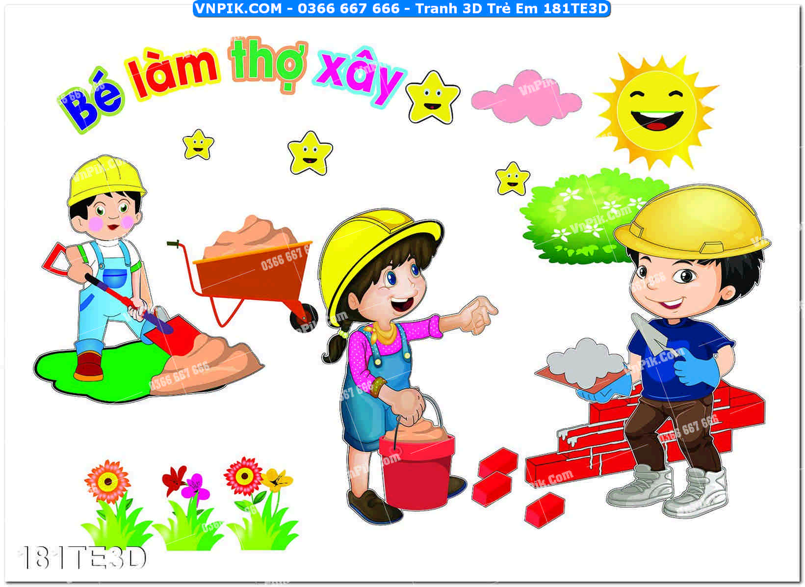 Tranh 3D Trẻ Em 181TE3D