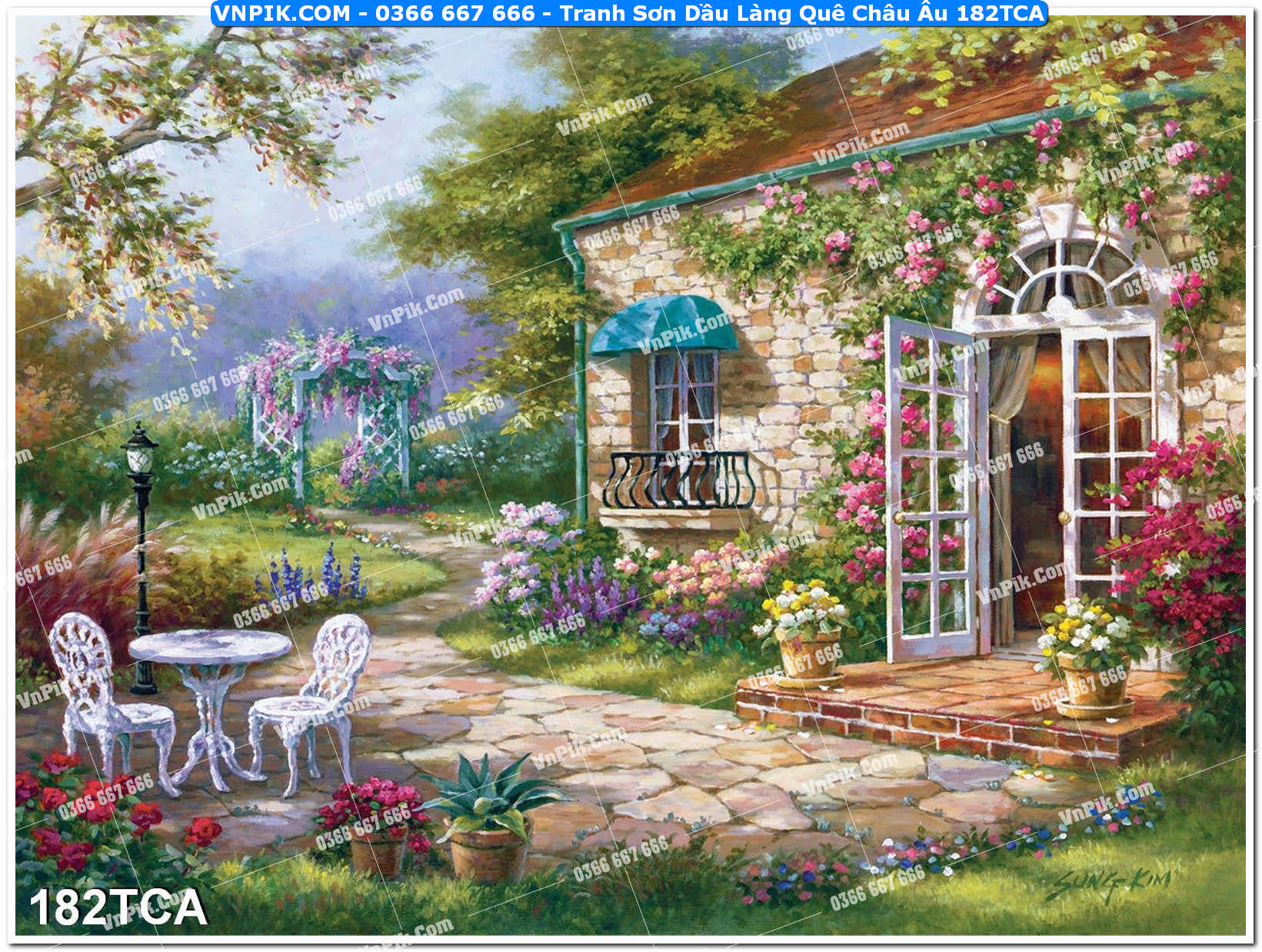 Tranh Sơn Dầu Làng Quê Châu Âu (182TCA)