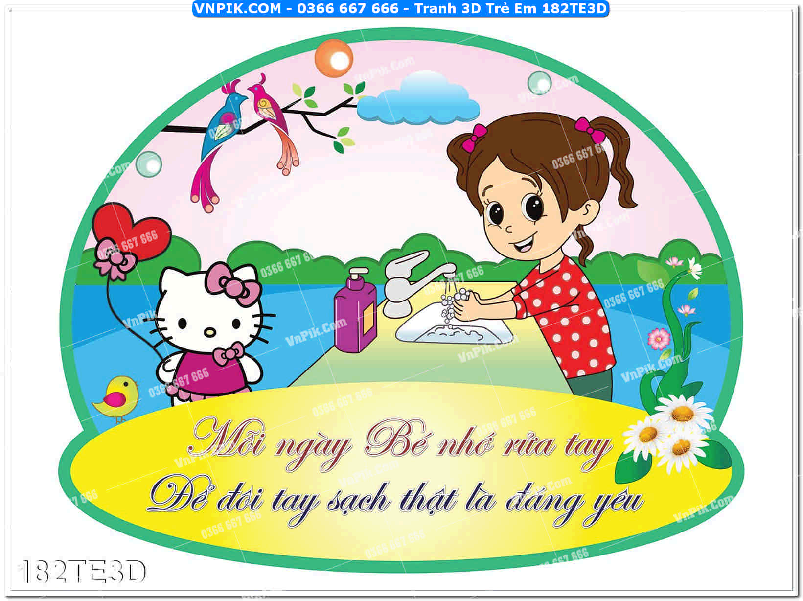 Tranh 3D Trẻ Em 182TE3D