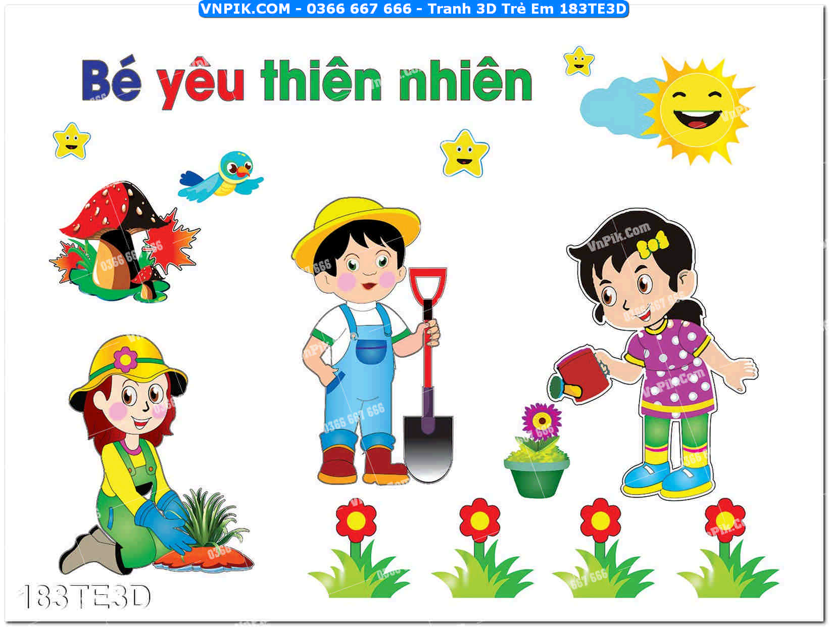 Tranh 3D Trẻ Em 183TE3D