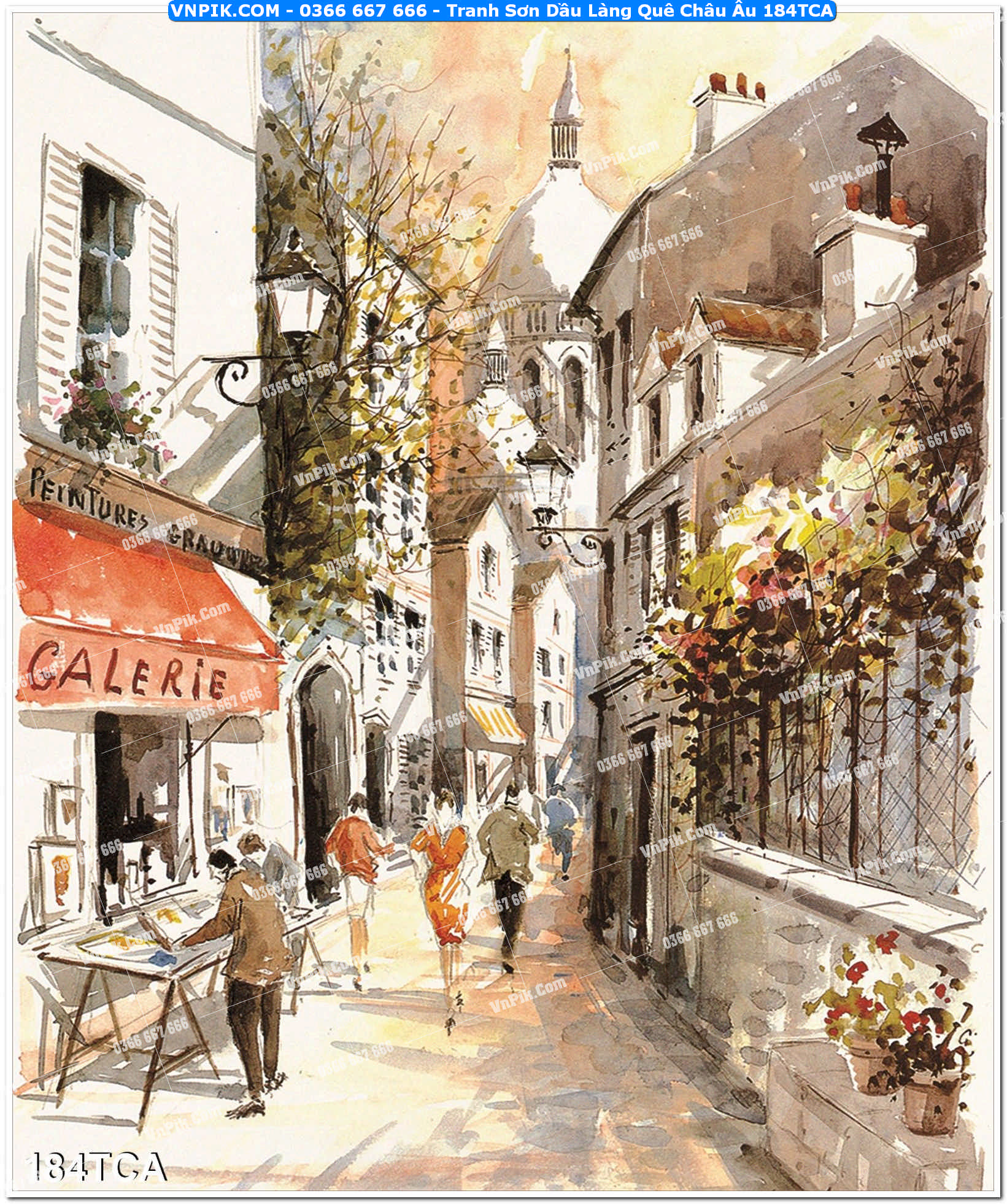 Tranh Sơn Dầu Làng Quê Châu Âu (184TCA)