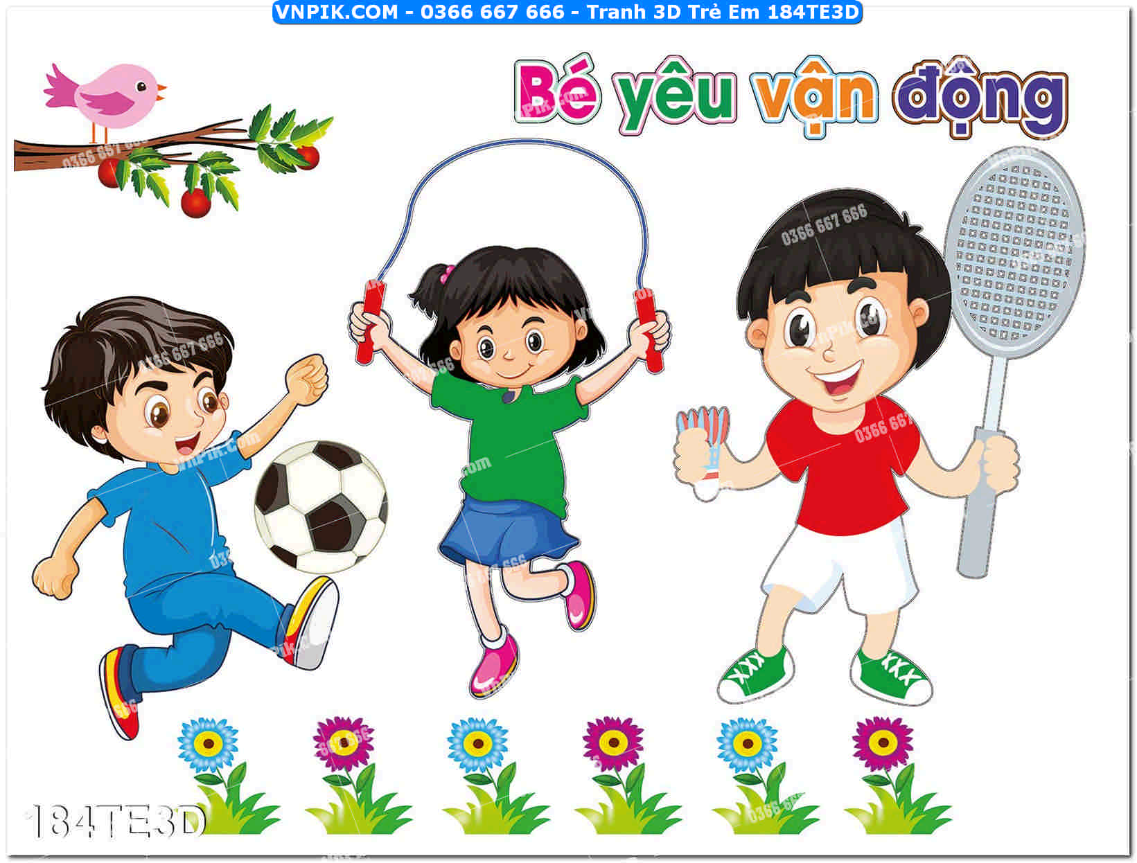 Tranh 3D Trẻ Em 184TE3D