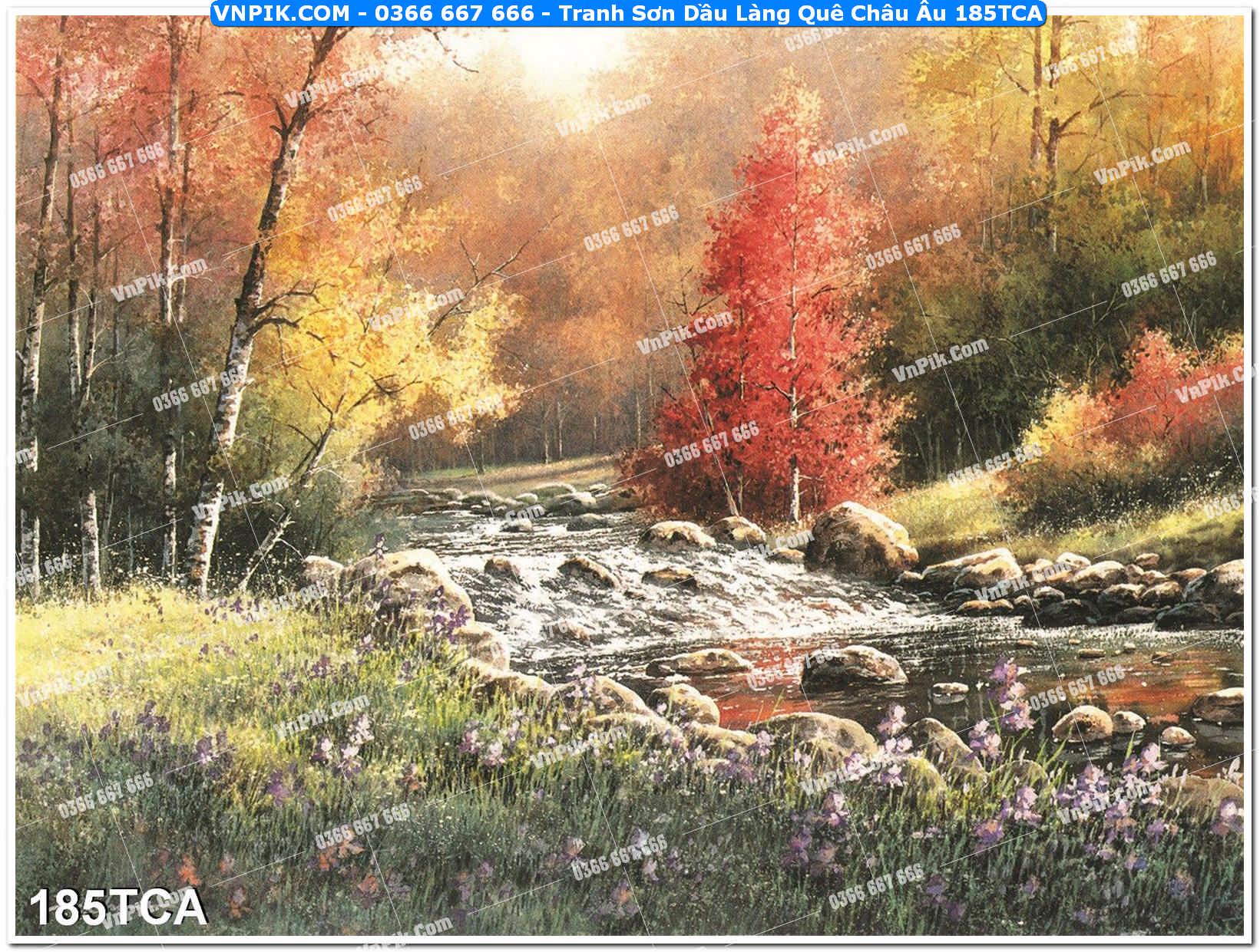 Tranh Sơn Dầu Làng Quê Châu Âu (185TCA)