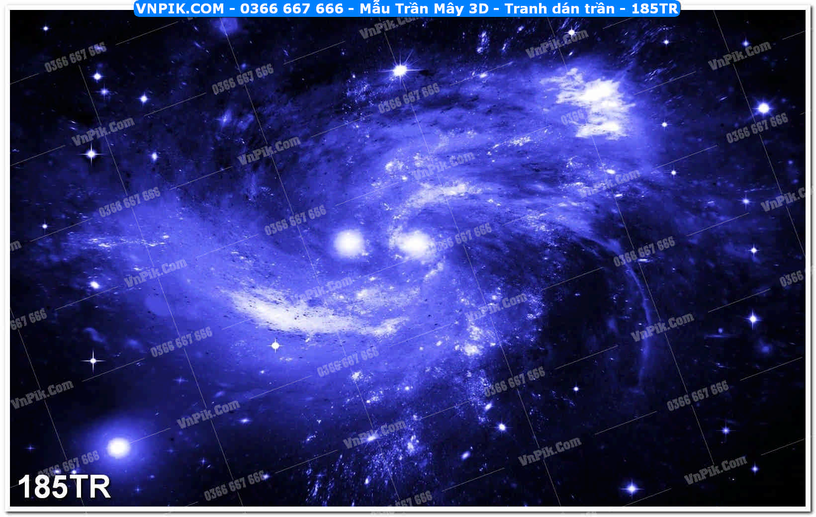 Mẫu Trần Mây 3D – Tranh dán trần 185TR