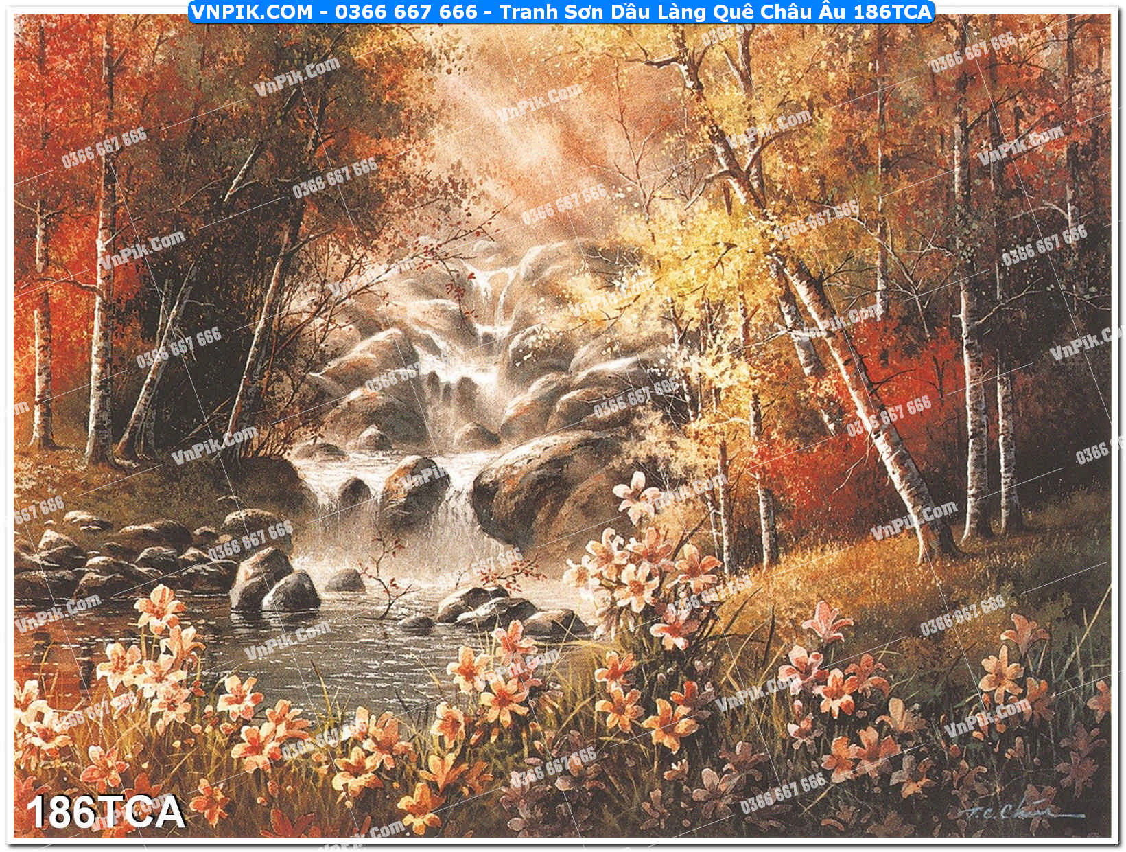 Tranh Sơn Dầu Làng Quê Châu Âu (186TCA)