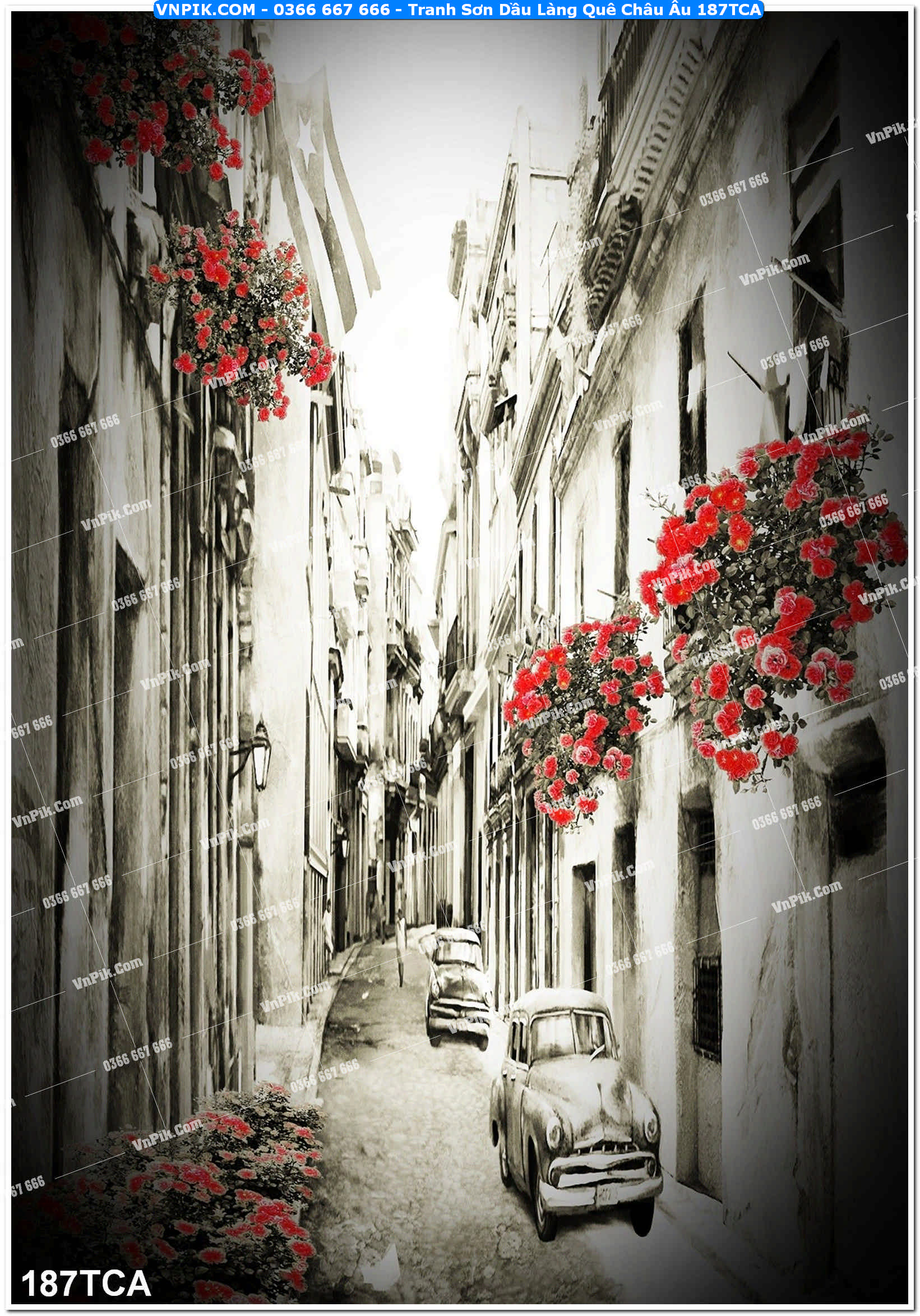 Tranh Sơn Dầu Làng Quê Châu Âu (187TCA)