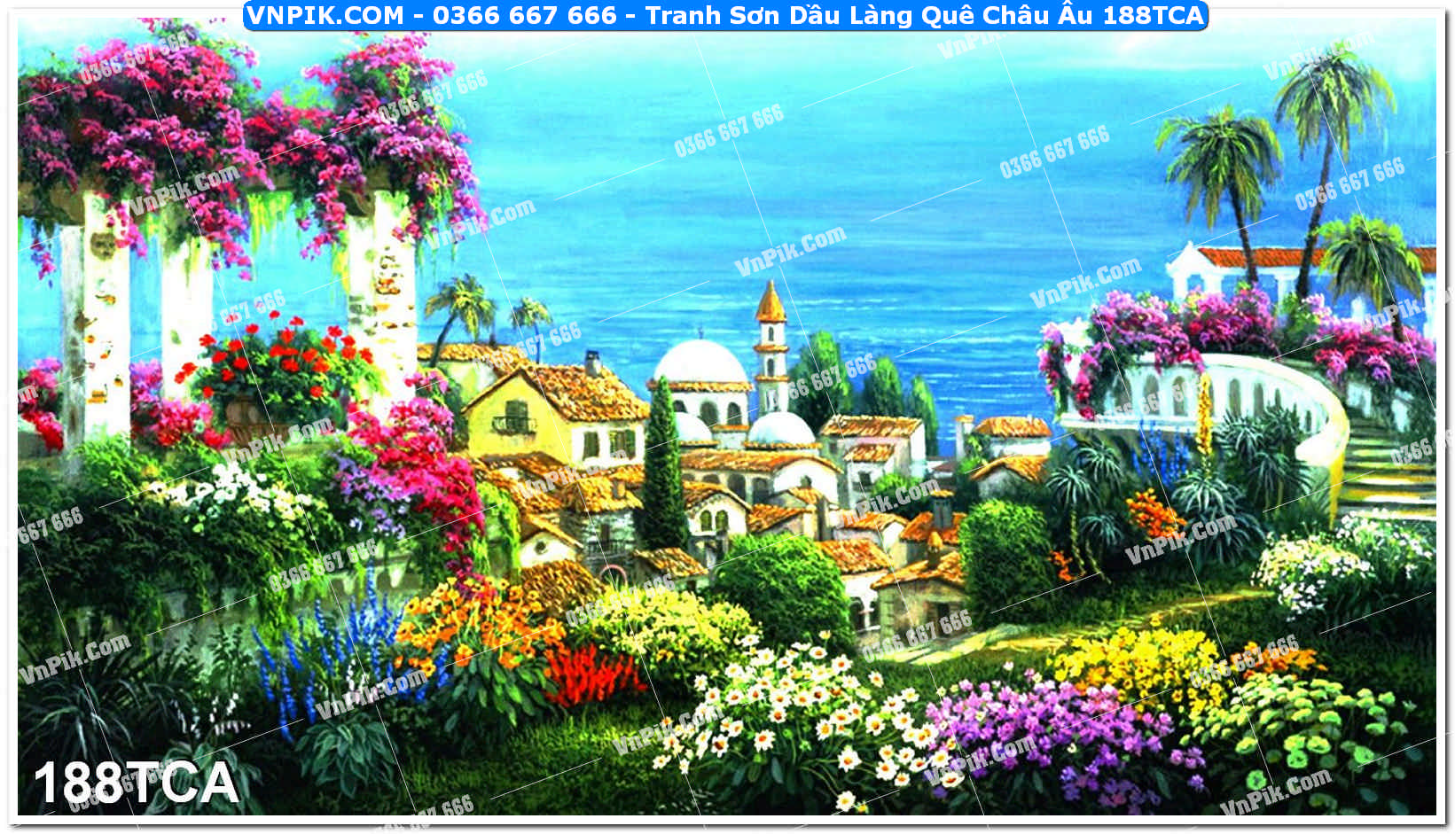 Tranh Sơn Dầu Làng Quê Châu Âu (188TCA)