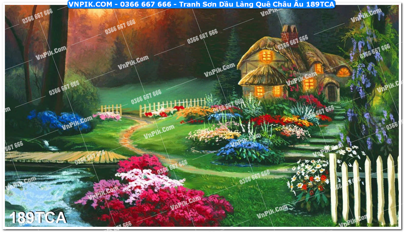 Tranh Sơn Dầu Làng Quê Châu Âu (189TCA)