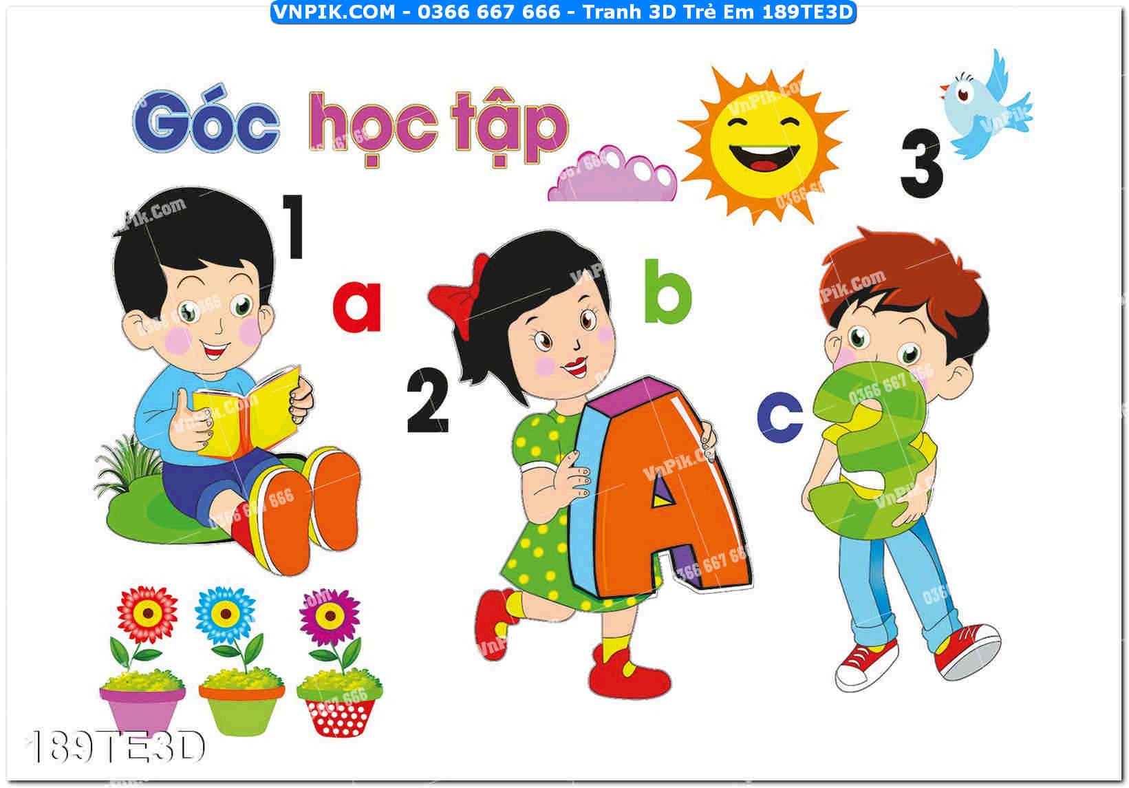 Tranh 3D Trẻ Em 189TE3D