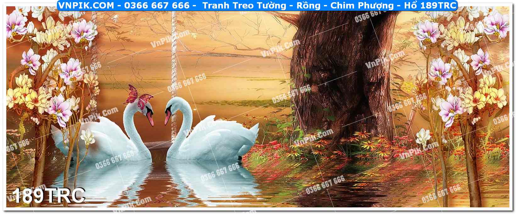 Tranh Treo Tường – Rồng – Chim Phượng – Hổ 189TRC