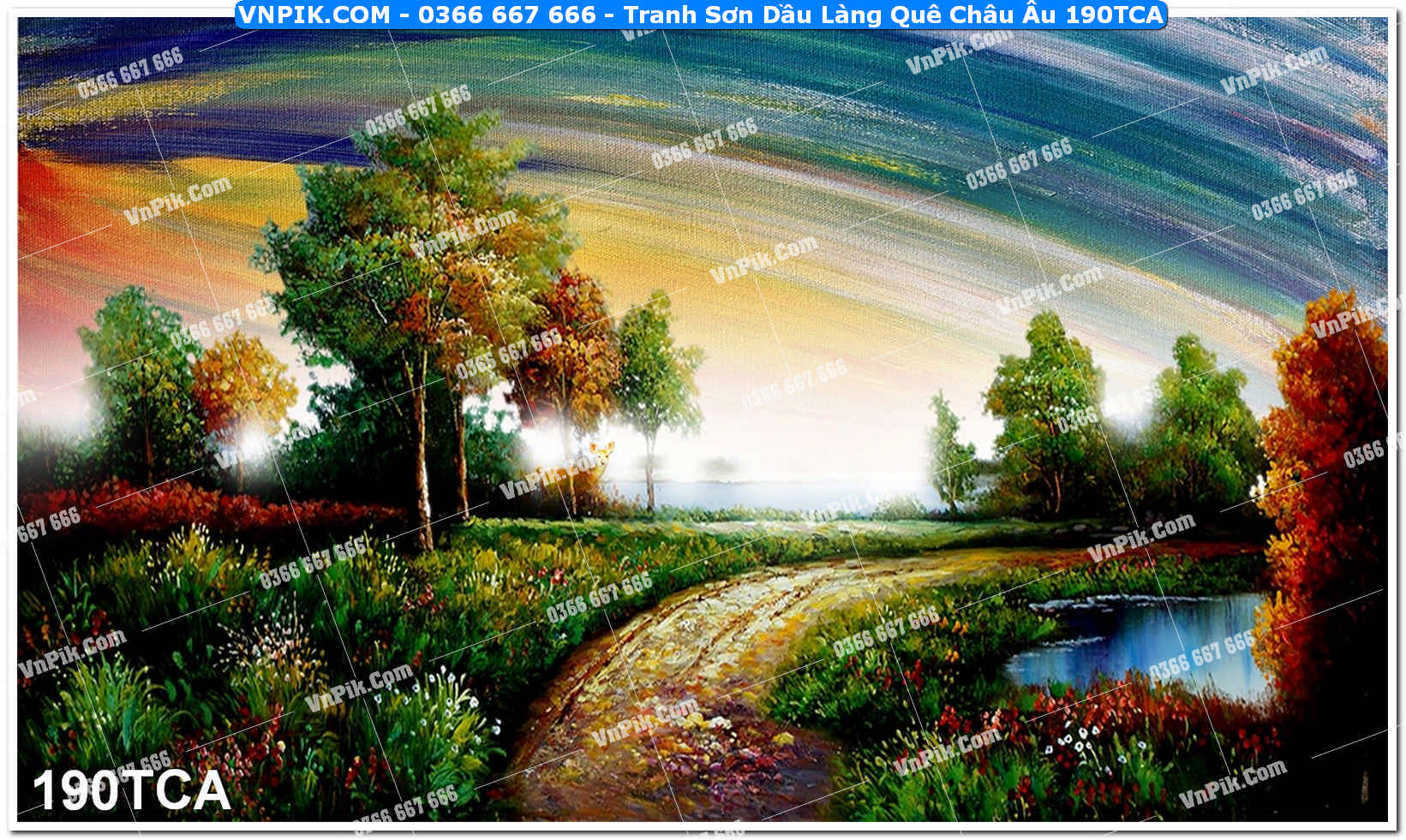 Tranh Sơn Dầu Làng Quê Châu Âu (190TCA)