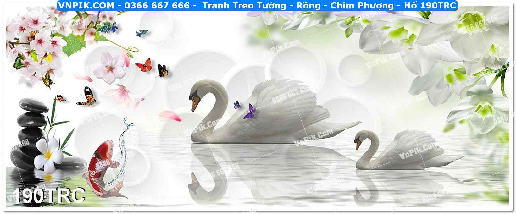 Tranh Treo Tường – Rồng – Chim Phượng – Hổ 190TRC