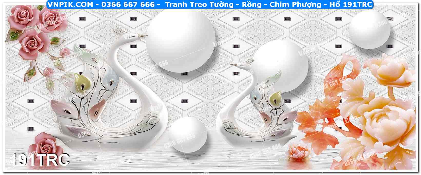 Tranh Treo Tường – Rồng – Chim Phượng – Hổ 191TRC