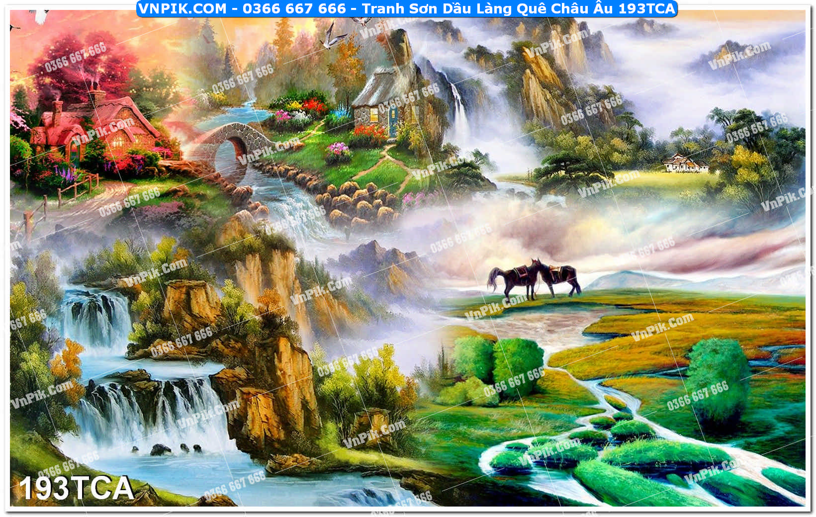 Tranh Sơn Dầu Làng Quê Châu Âu (193TCA)