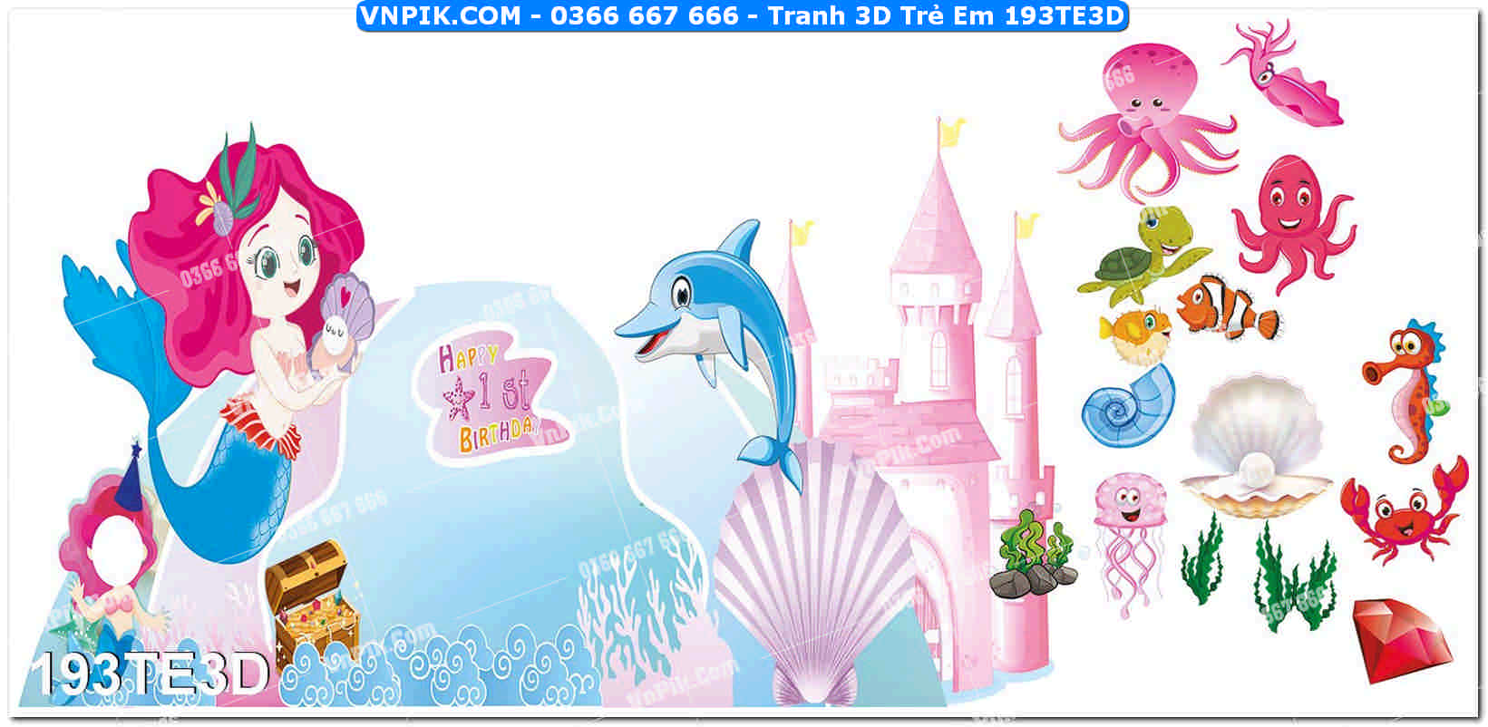 Tranh 3D Trẻ Em 193TE3D