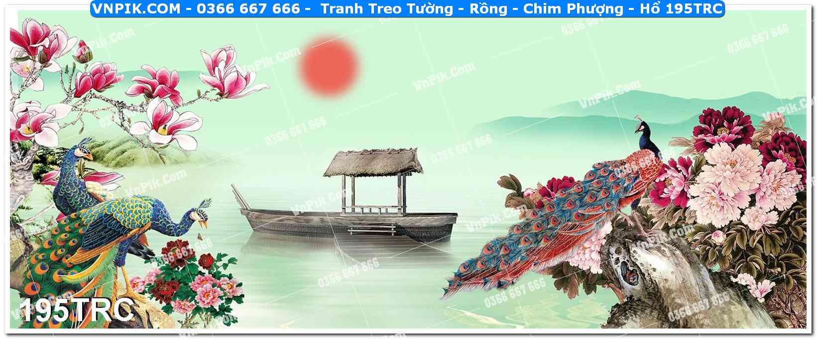 Tranh Treo Tường – Rồng – Chim Phượng – Hổ 195TRC
