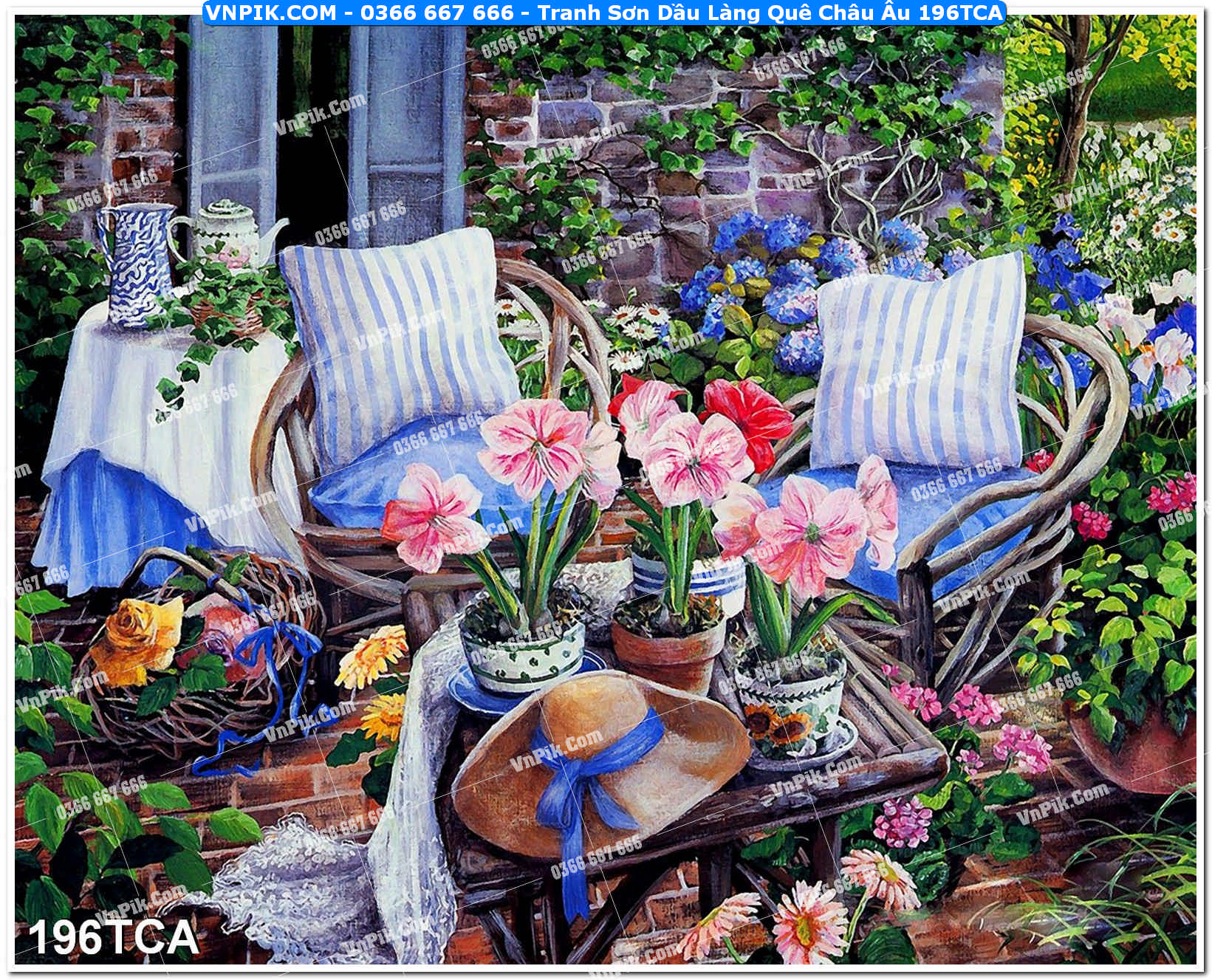 Tranh Sơn Dầu Làng Quê Châu Âu (196TCA)