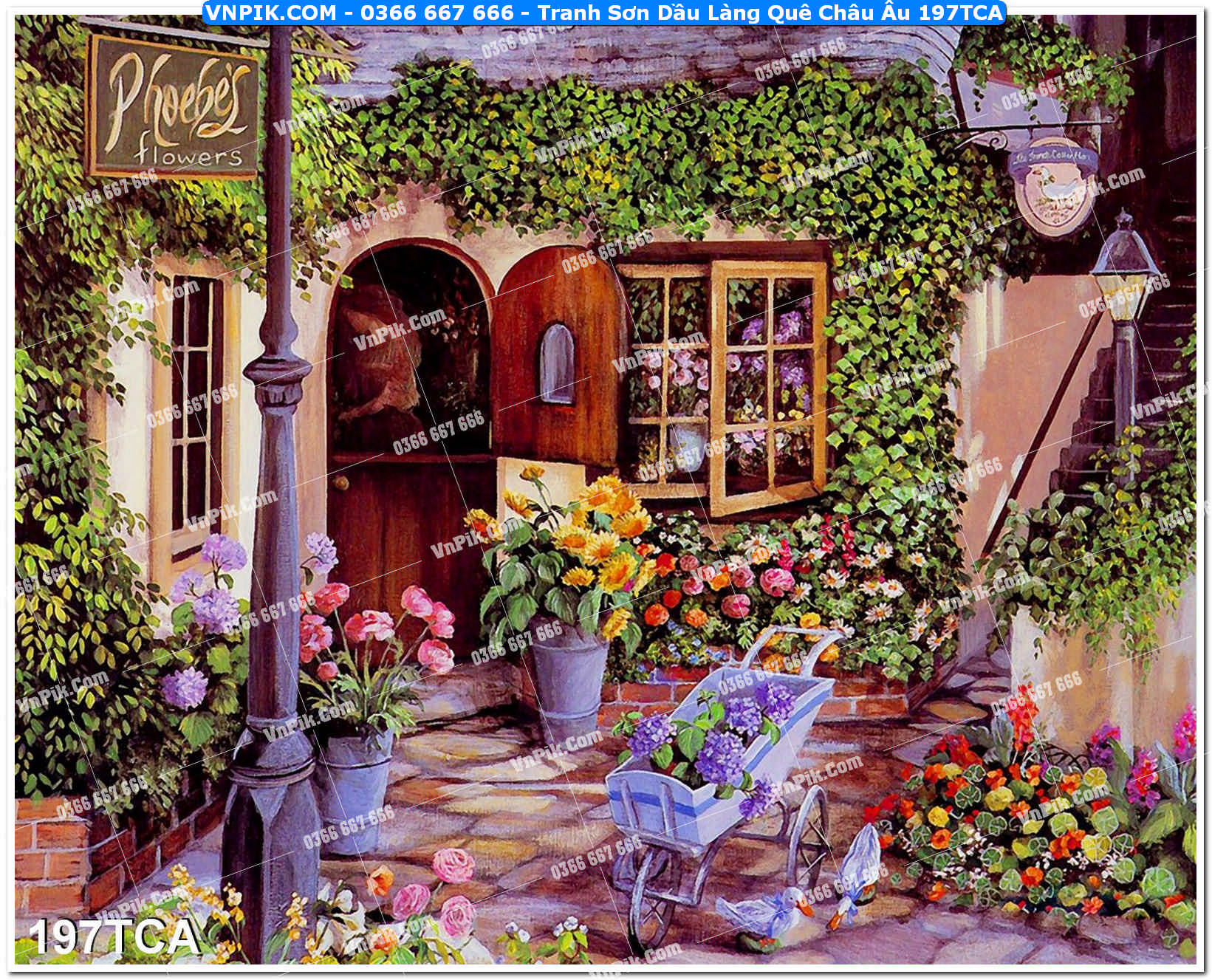 Tranh Sơn Dầu Làng Quê Châu Âu (197TCA)