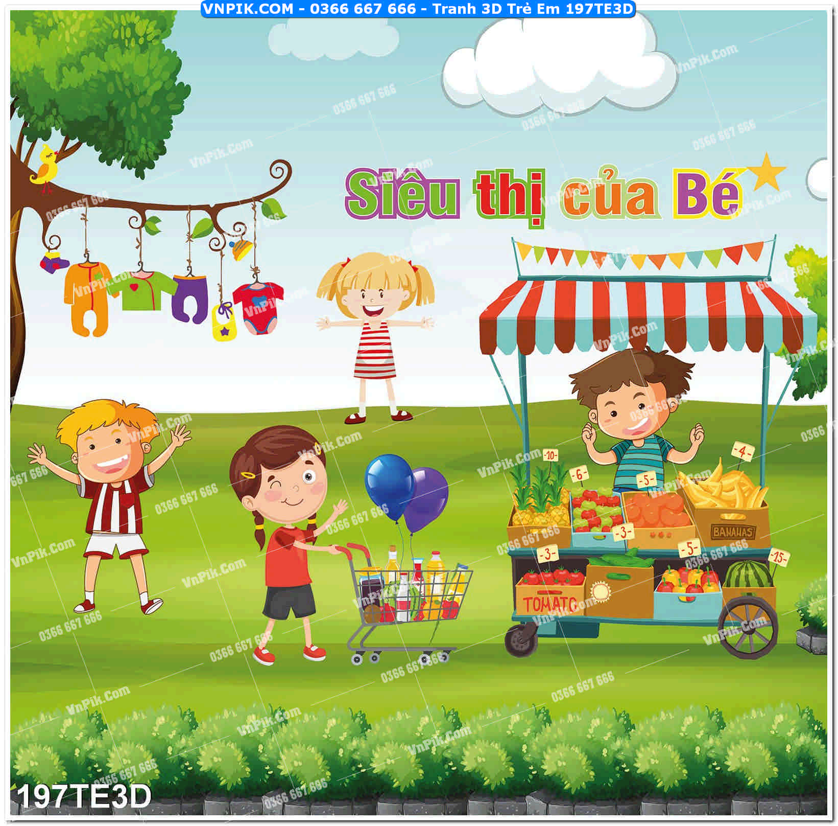 Tranh 3D Trẻ Em 197TE3D