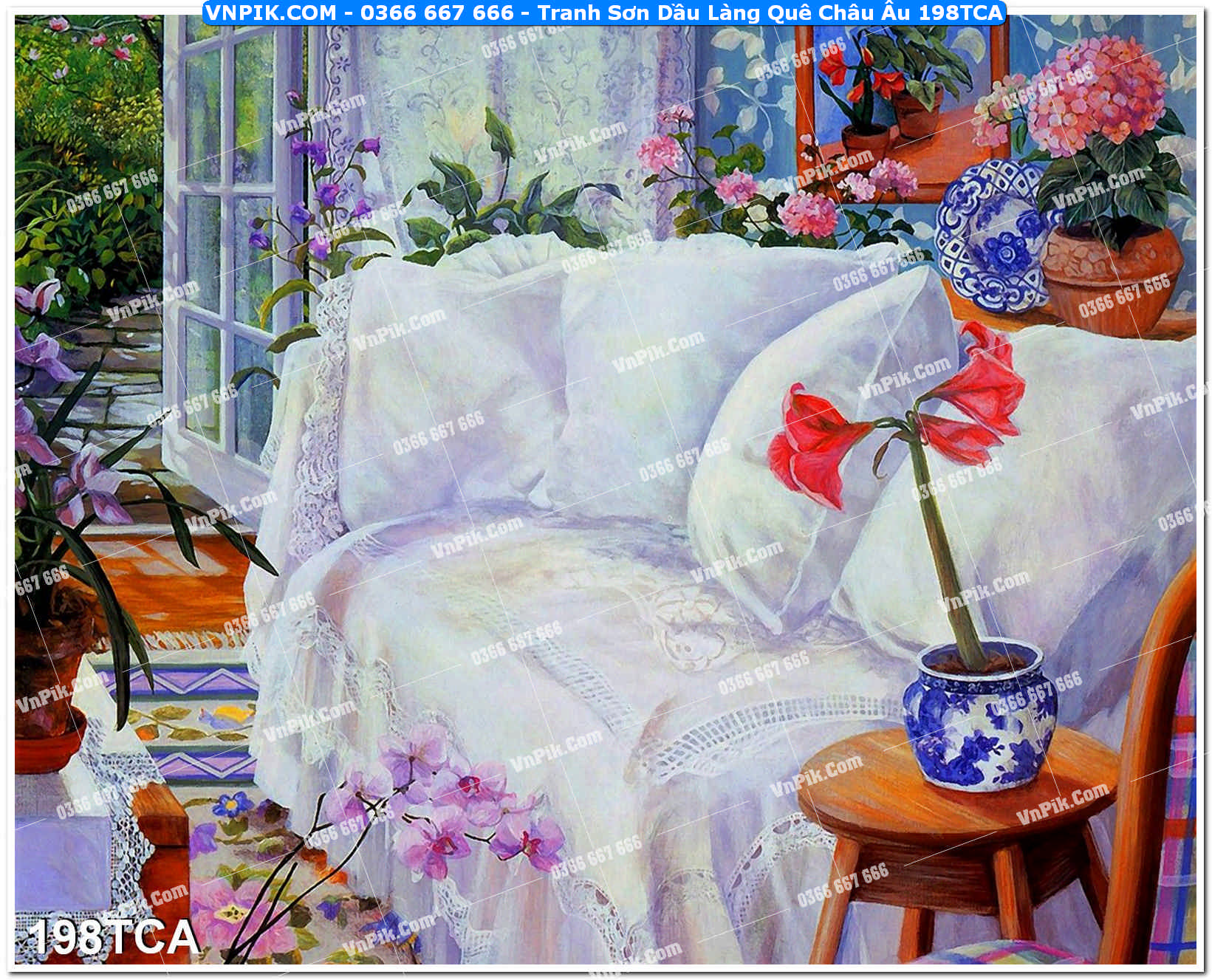 Tranh Sơn Dầu Làng Quê Châu Âu (198TCA)