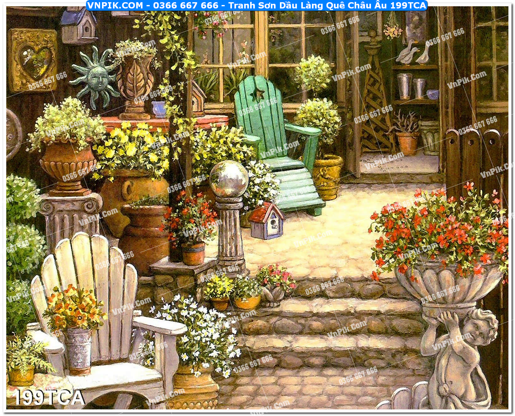 Tranh Sơn Dầu Làng Quê Châu Âu (199TCA)