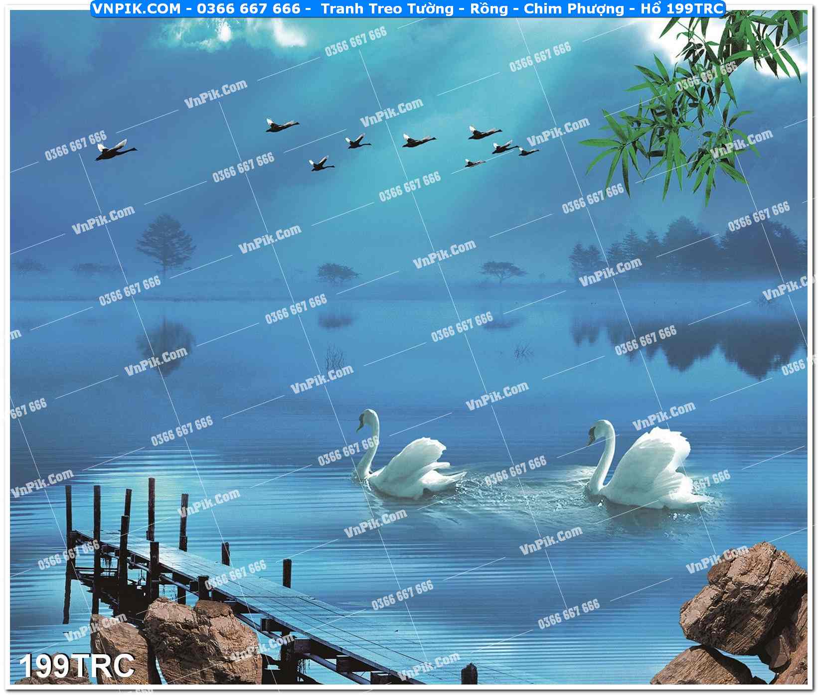 Tranh Treo Tường – Rồng – Chim Phượng – Hổ 199TRC