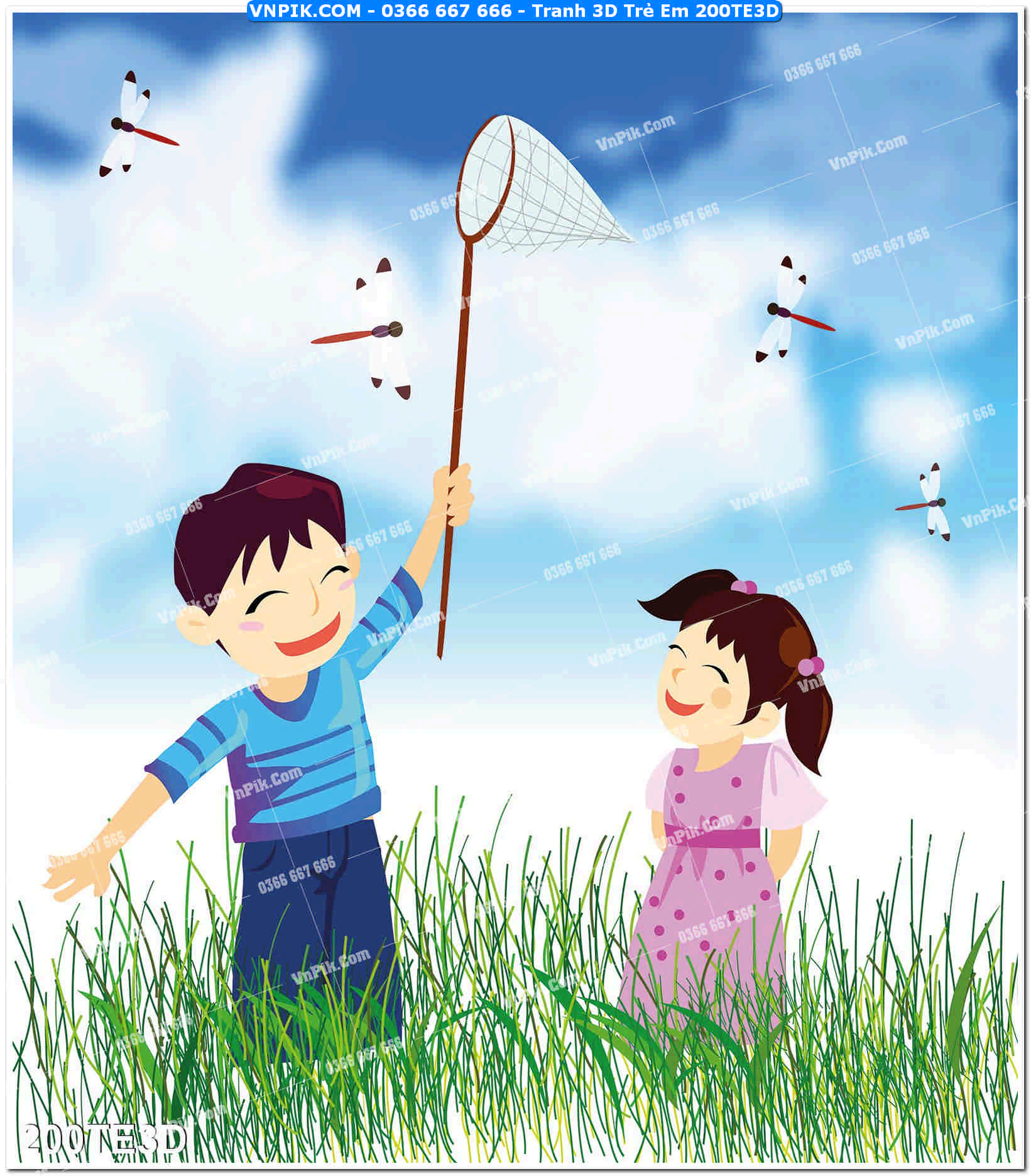Tranh 3D Trẻ Em 200TE3D