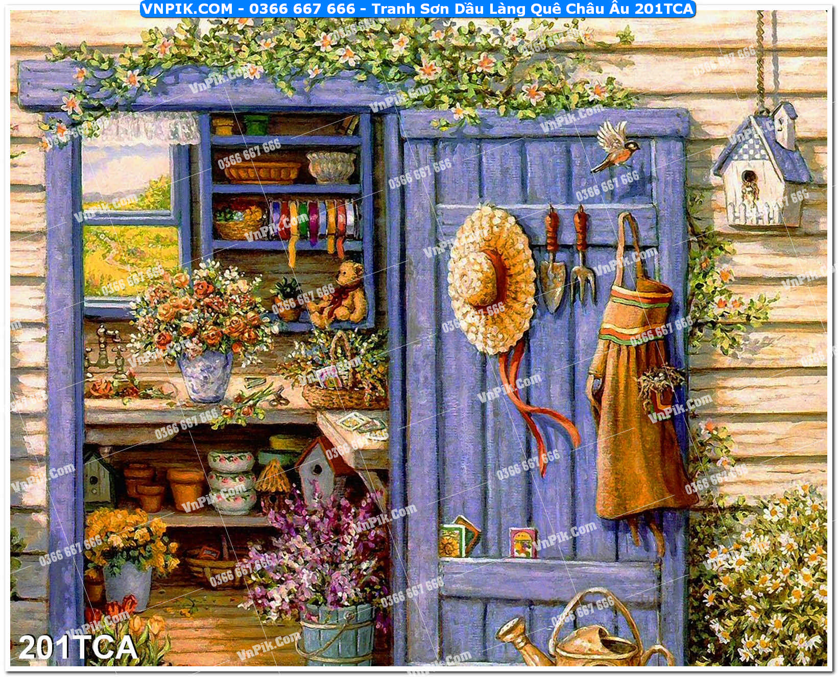 Tranh Sơn Dầu Làng Quê Châu Âu (201TCA)