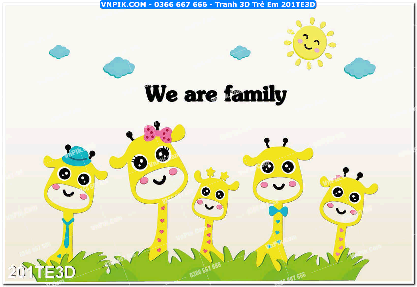 Tranh 3D Trẻ Em 201TE3D