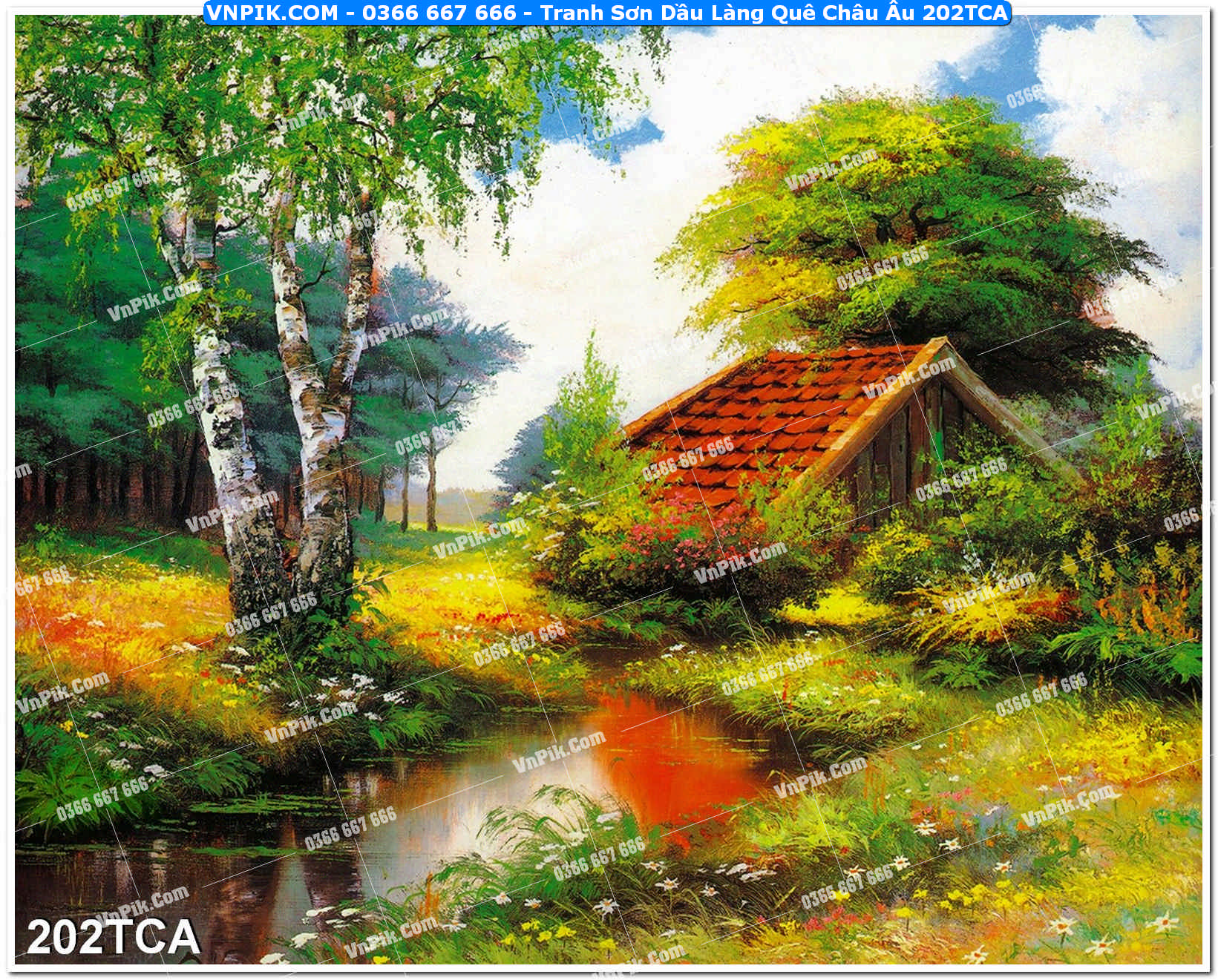 Tranh Sơn Dầu Làng Quê Châu Âu (202TCA)