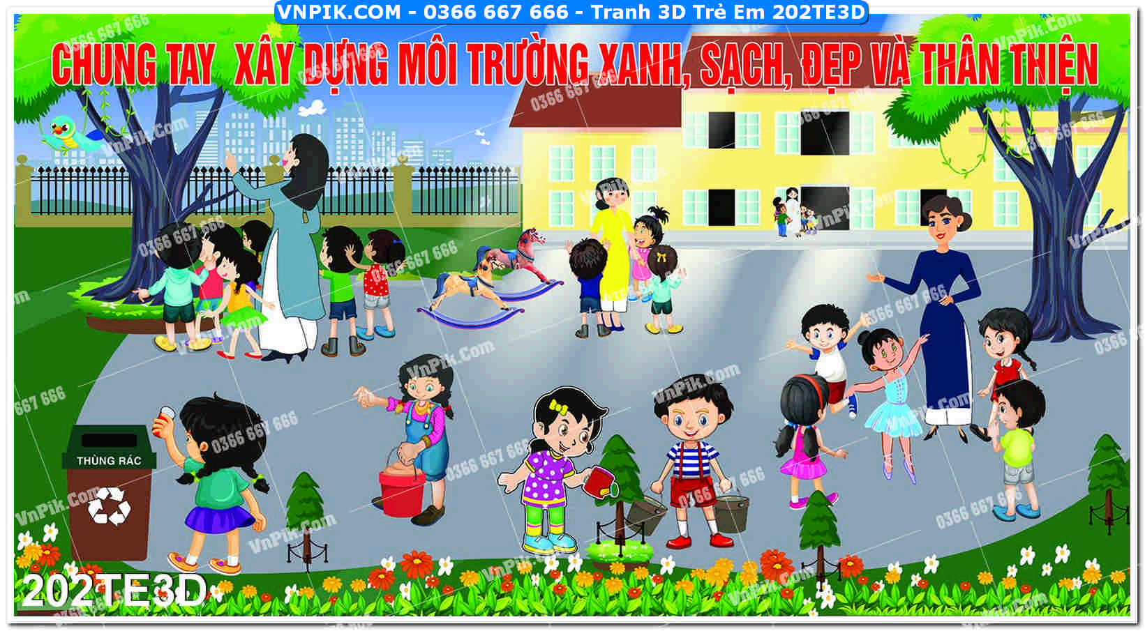 Tranh 3D Trẻ Em 202TE3D