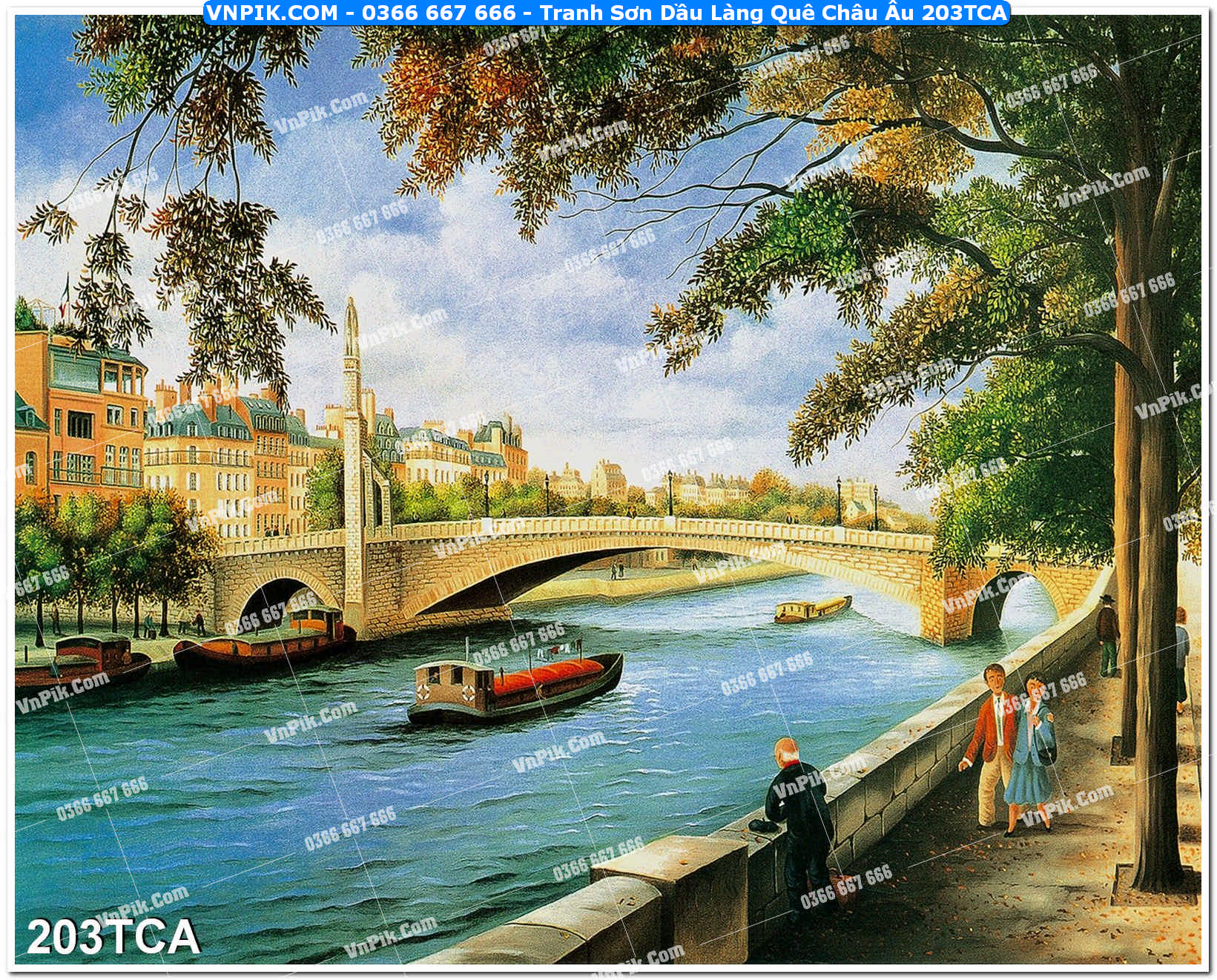 Tranh Sơn Dầu Làng Quê Châu Âu (203TCA)