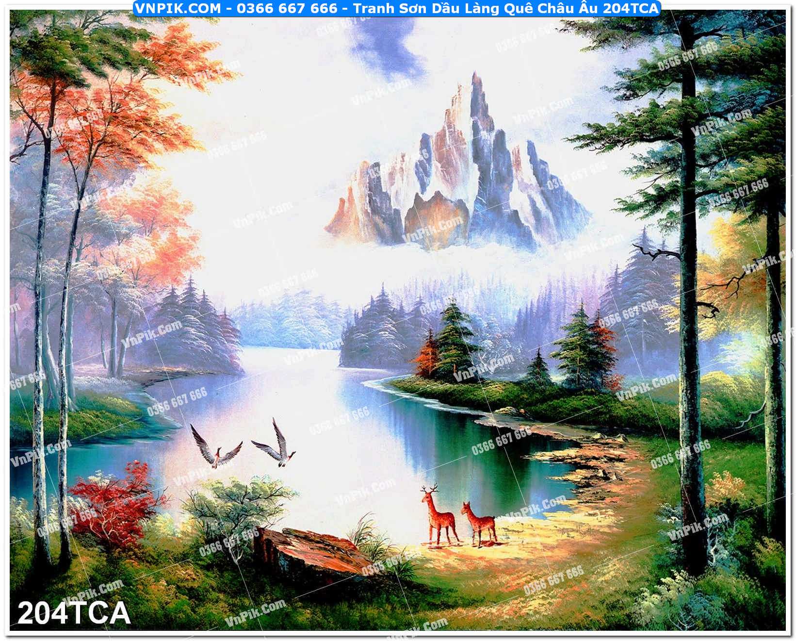 Tranh Sơn Dầu Làng Quê Châu Âu (204TCA)