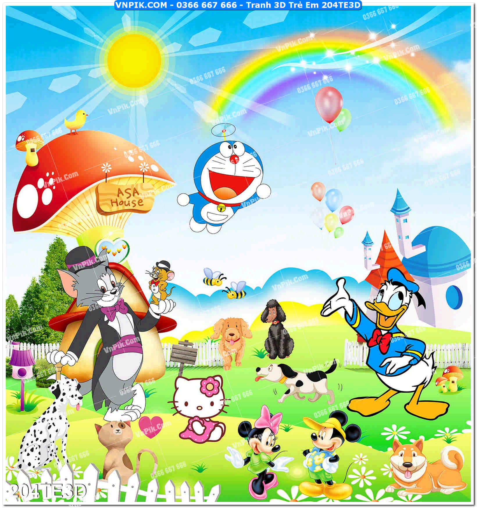 Tranh 3D Trẻ Em 204TE3D