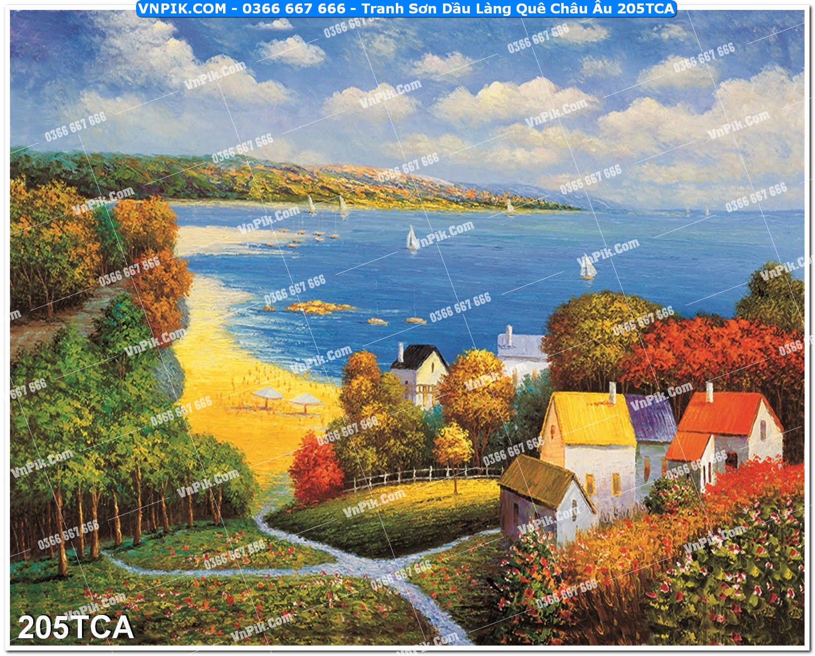 Tranh Sơn Dầu Làng Quê Châu Âu (205TCA)