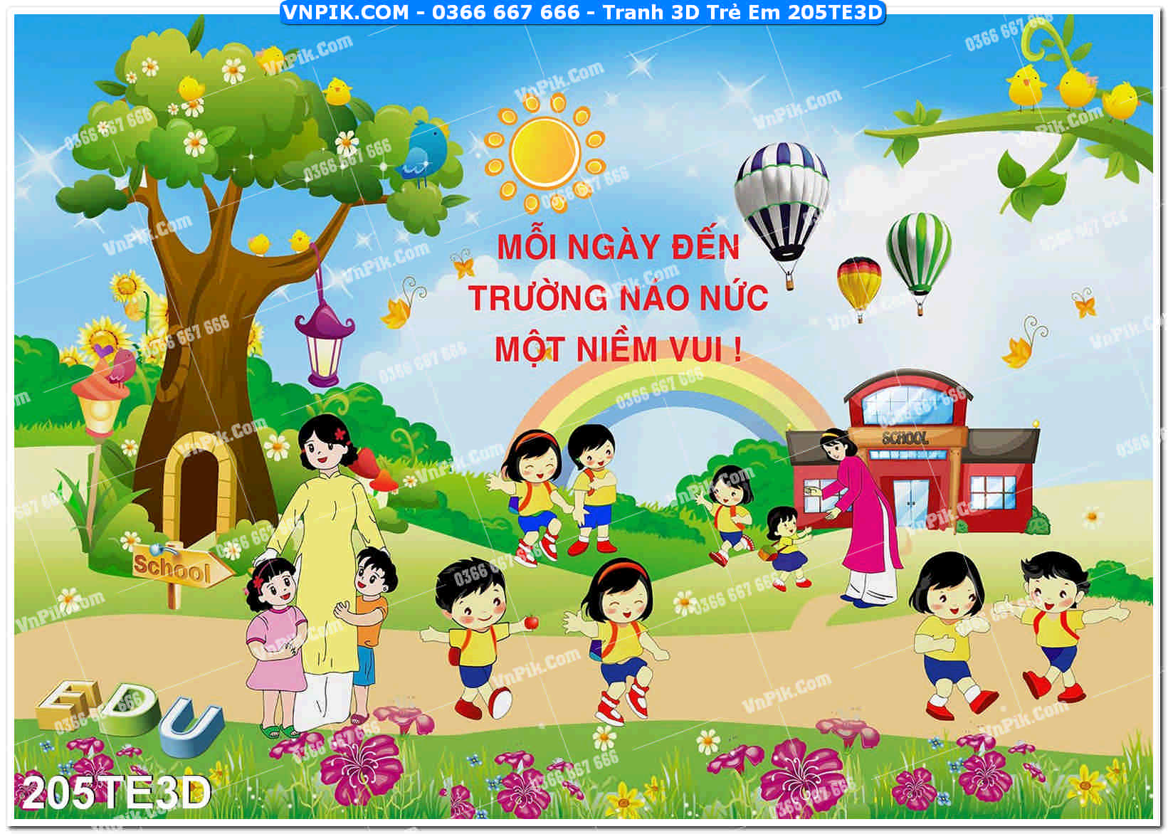 Tranh 3D Trẻ Em 205TE3D