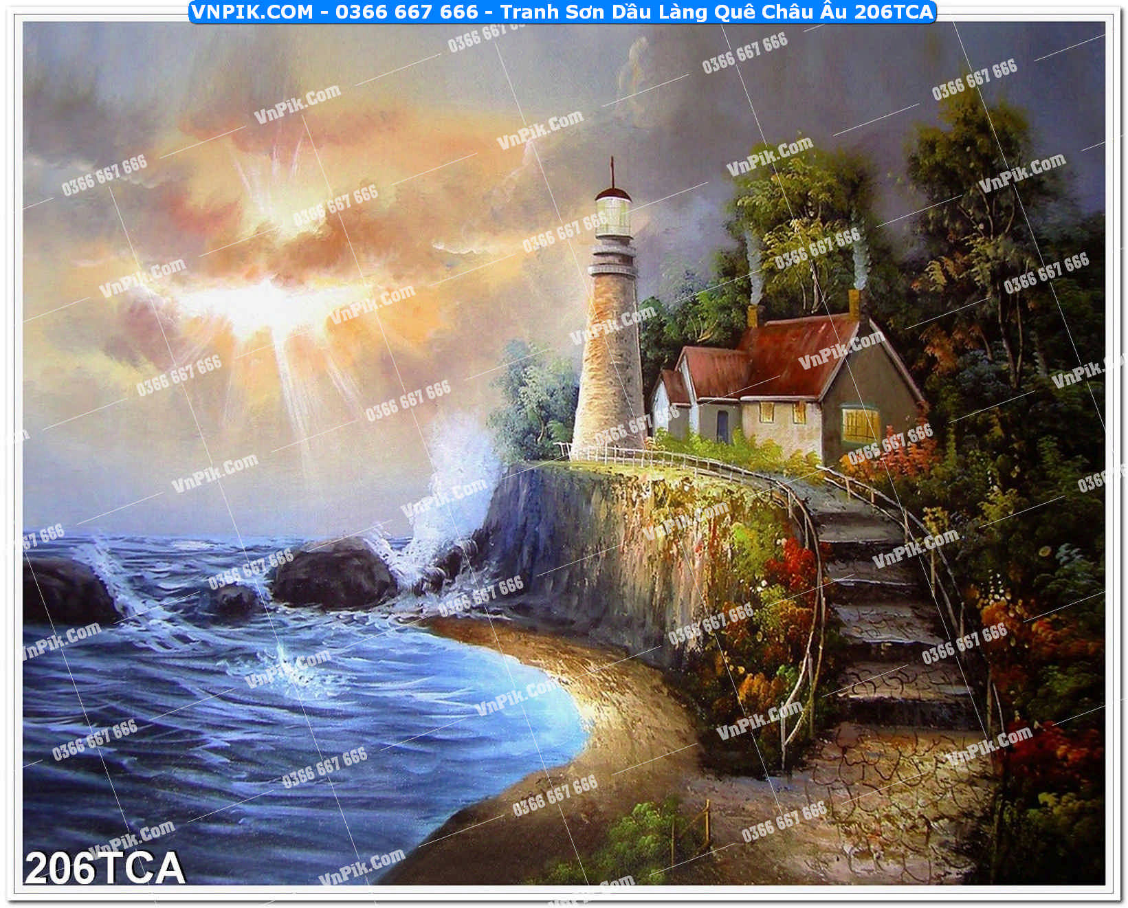 Tranh Sơn Dầu Làng Quê Châu Âu (206TCA)
