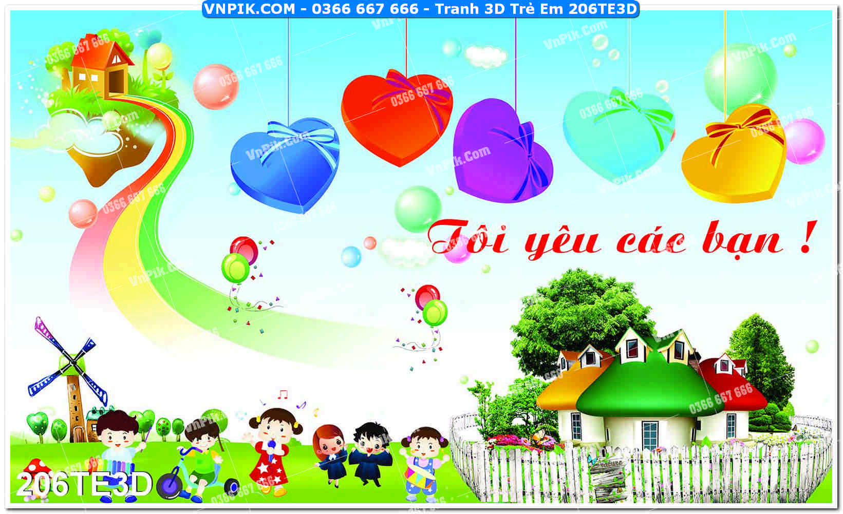 Tranh 3D Trẻ Em 206TE3D