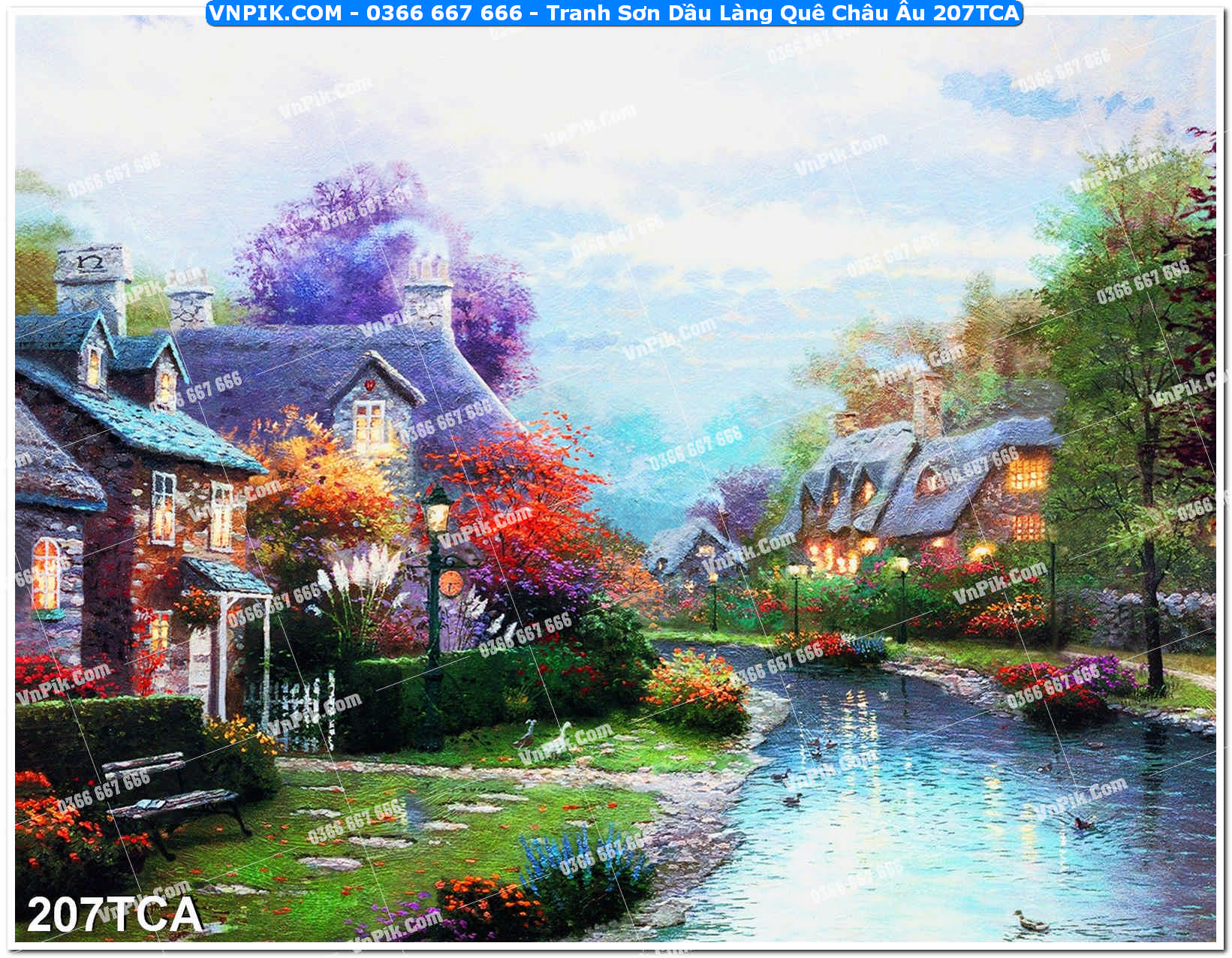 Tranh Sơn Dầu Làng Quê Châu Âu (207TCA)