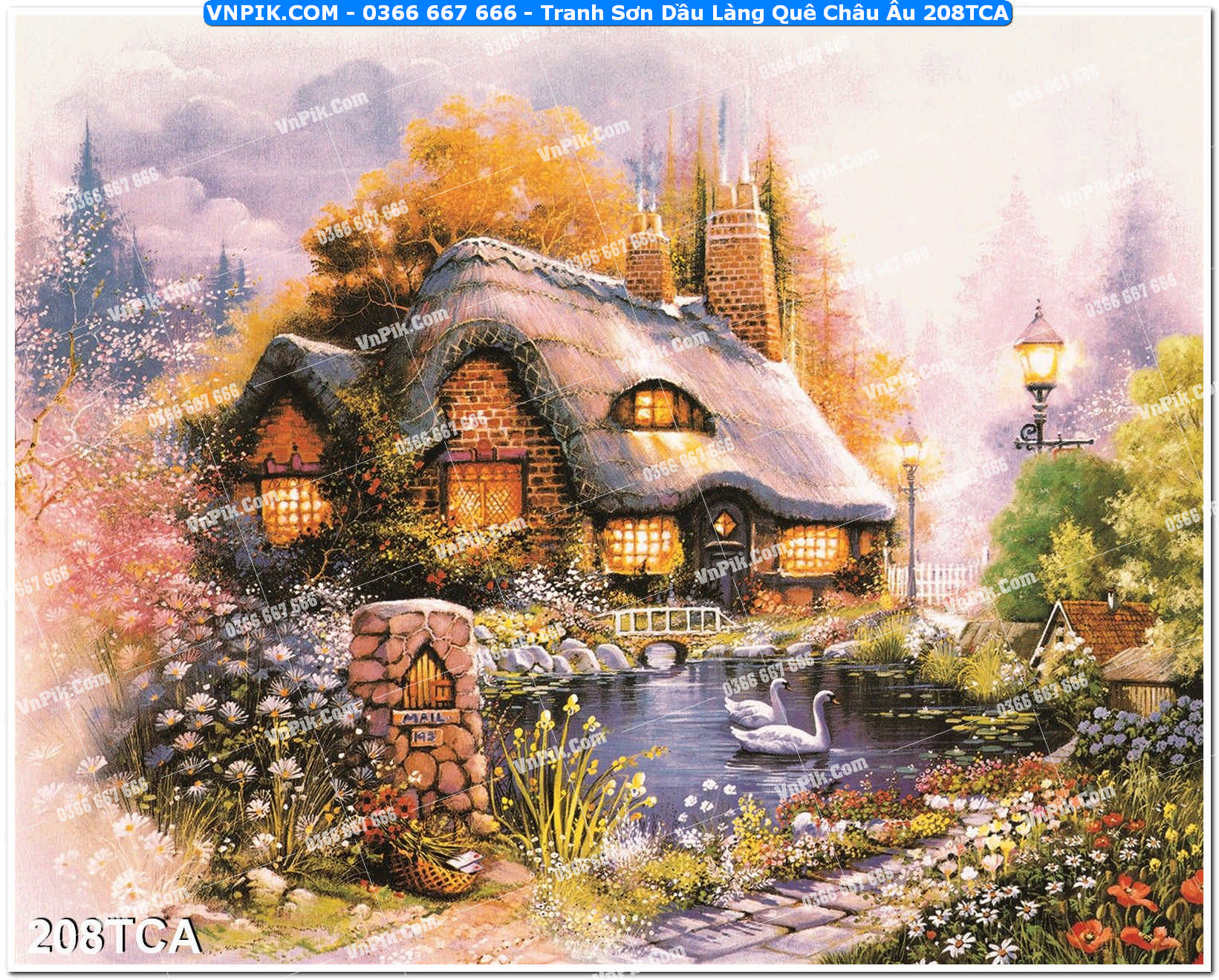 Tranh Sơn Dầu Làng Quê Châu Âu (208TCA)