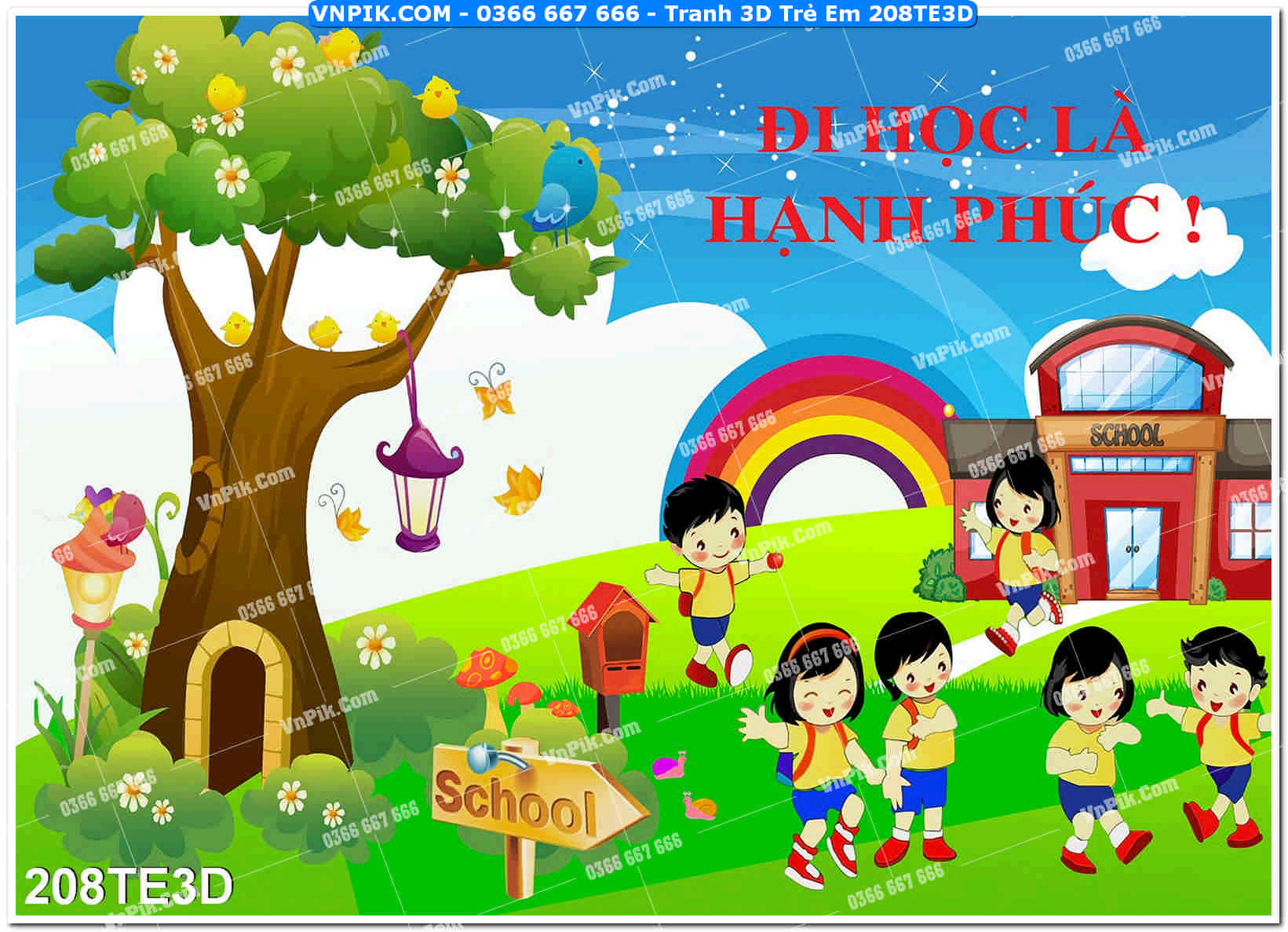 Tranh 3D Trẻ Em 208TE3D