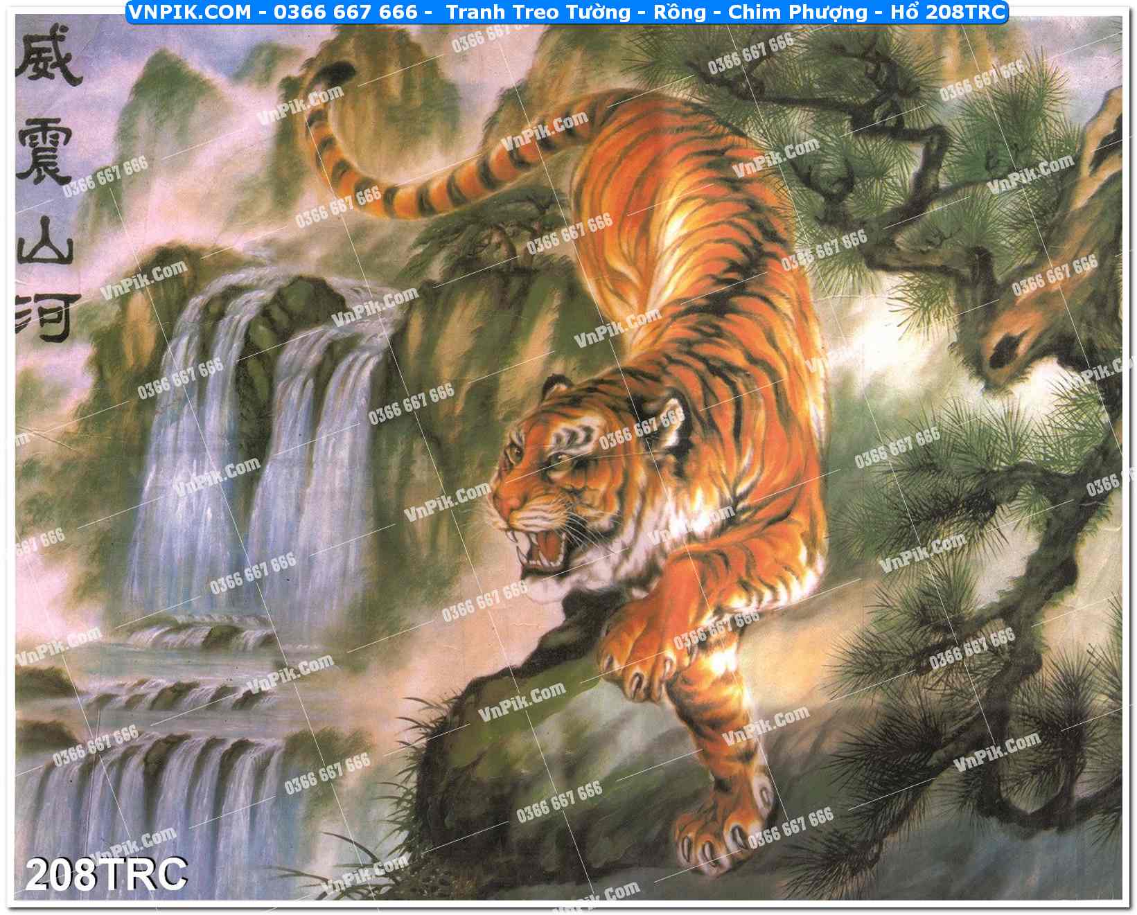 Tranh Treo Tường – Rồng – Chim Phượng – Hổ 208TRC