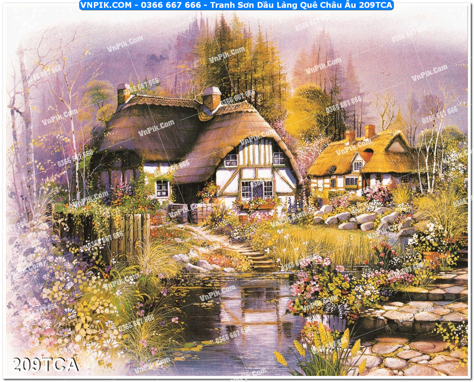 Tranh Sơn Dầu Làng Quê Châu Âu (209TCA)