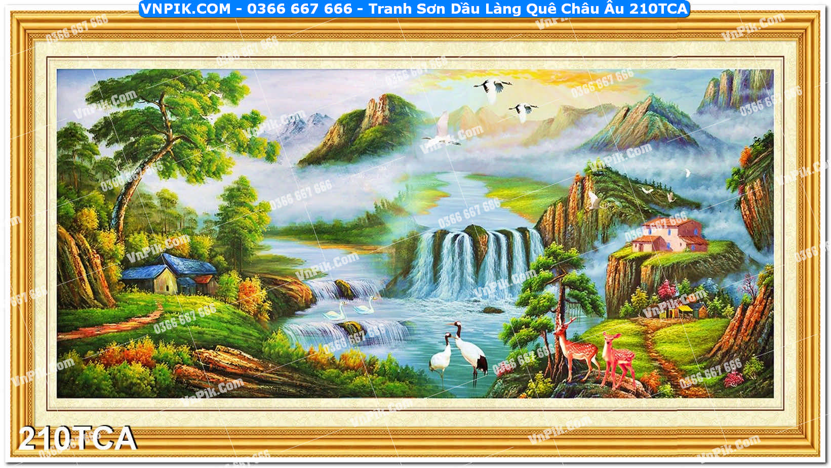 Tranh Sơn Dầu Làng Quê Châu Âu (210TCA)