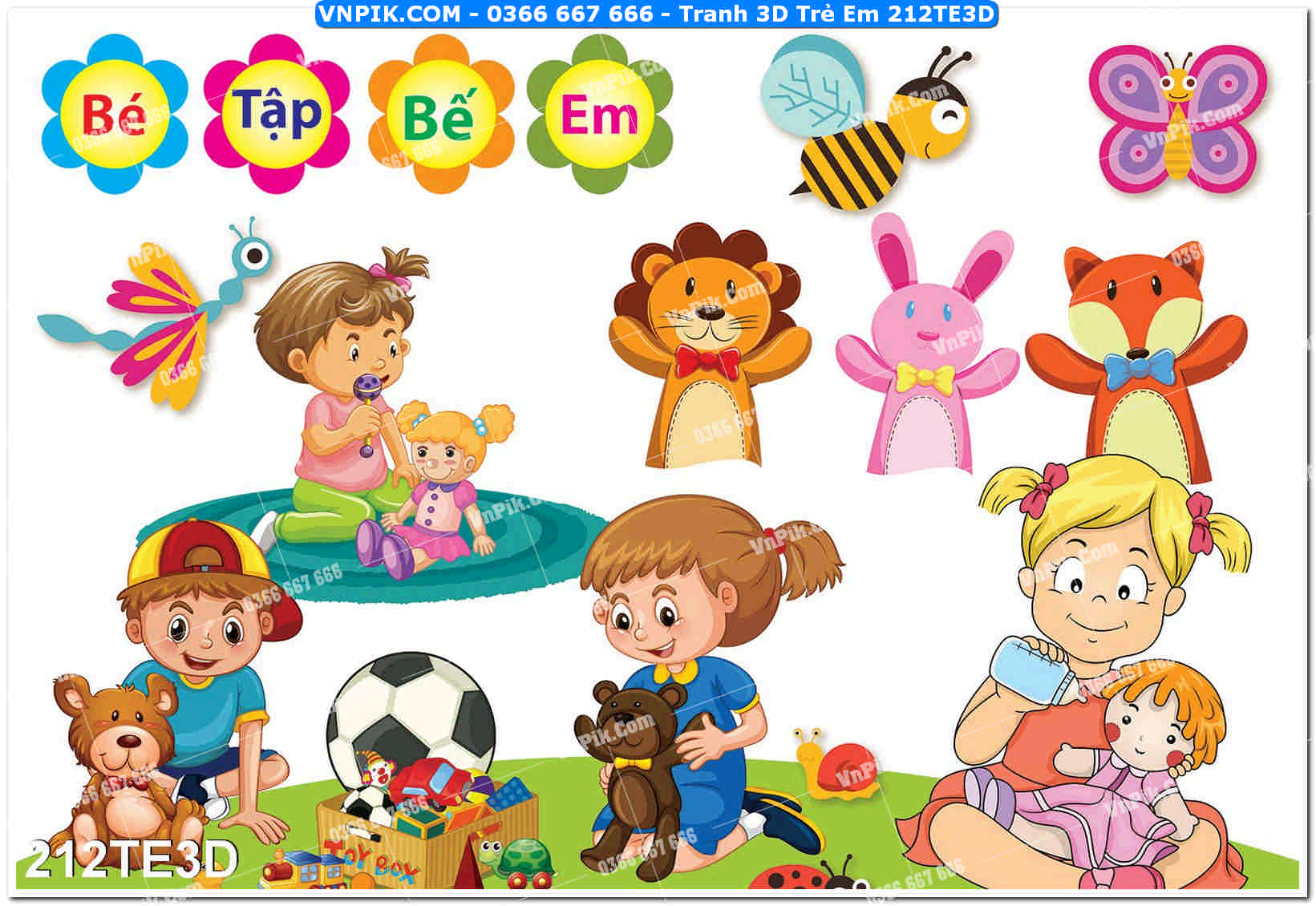 Tranh 3D Trẻ Em 212TE3D