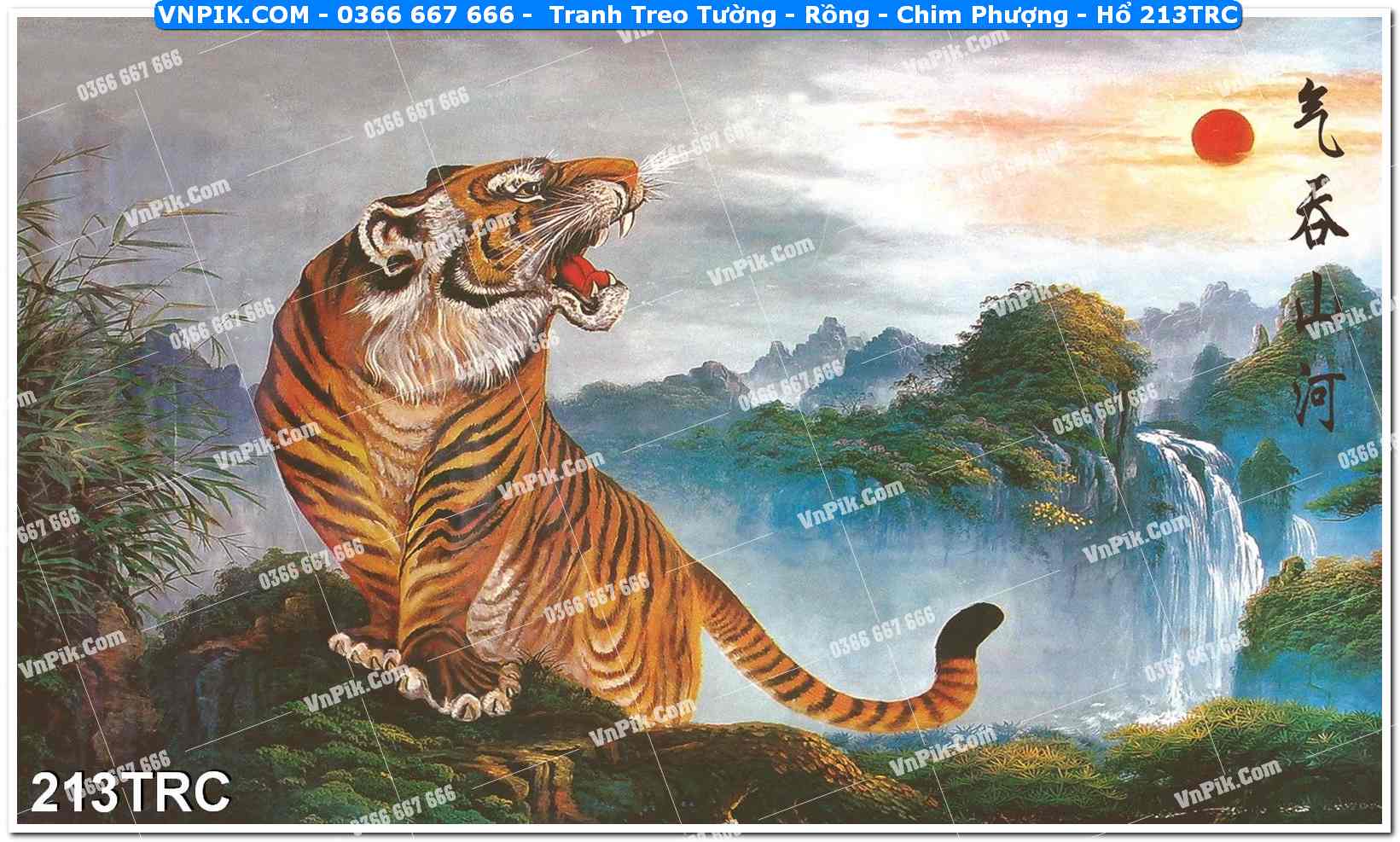 Tranh Treo Tường – Rồng – Chim Phượng – Hổ 213TRC