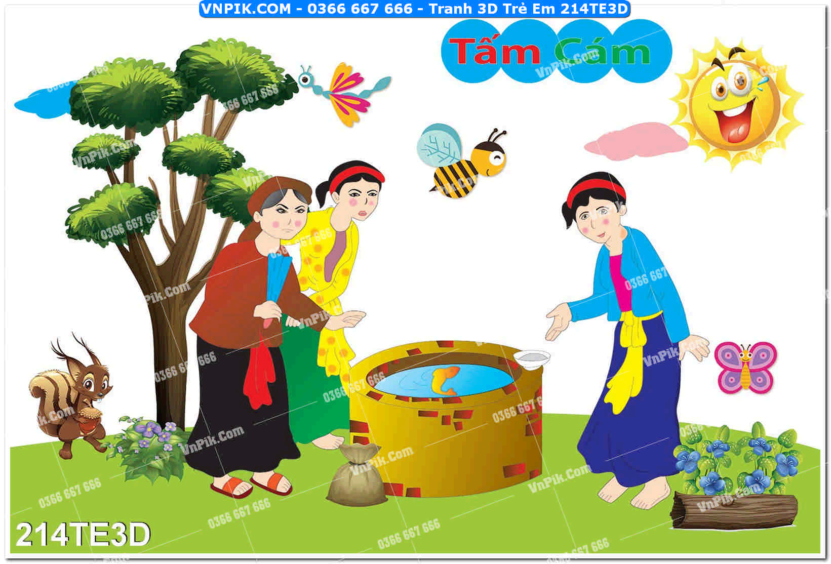 Tranh 3D Trẻ Em 214TE3D