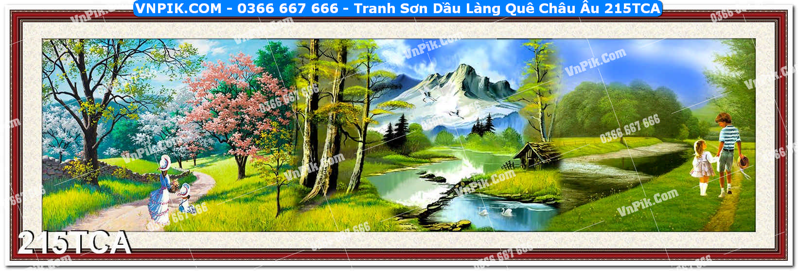 Tranh Sơn Dầu Làng Quê Châu Âu (215TCA)