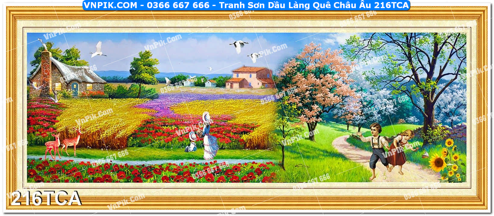 Tranh Sơn Dầu Làng Quê Châu Âu (216TCA)